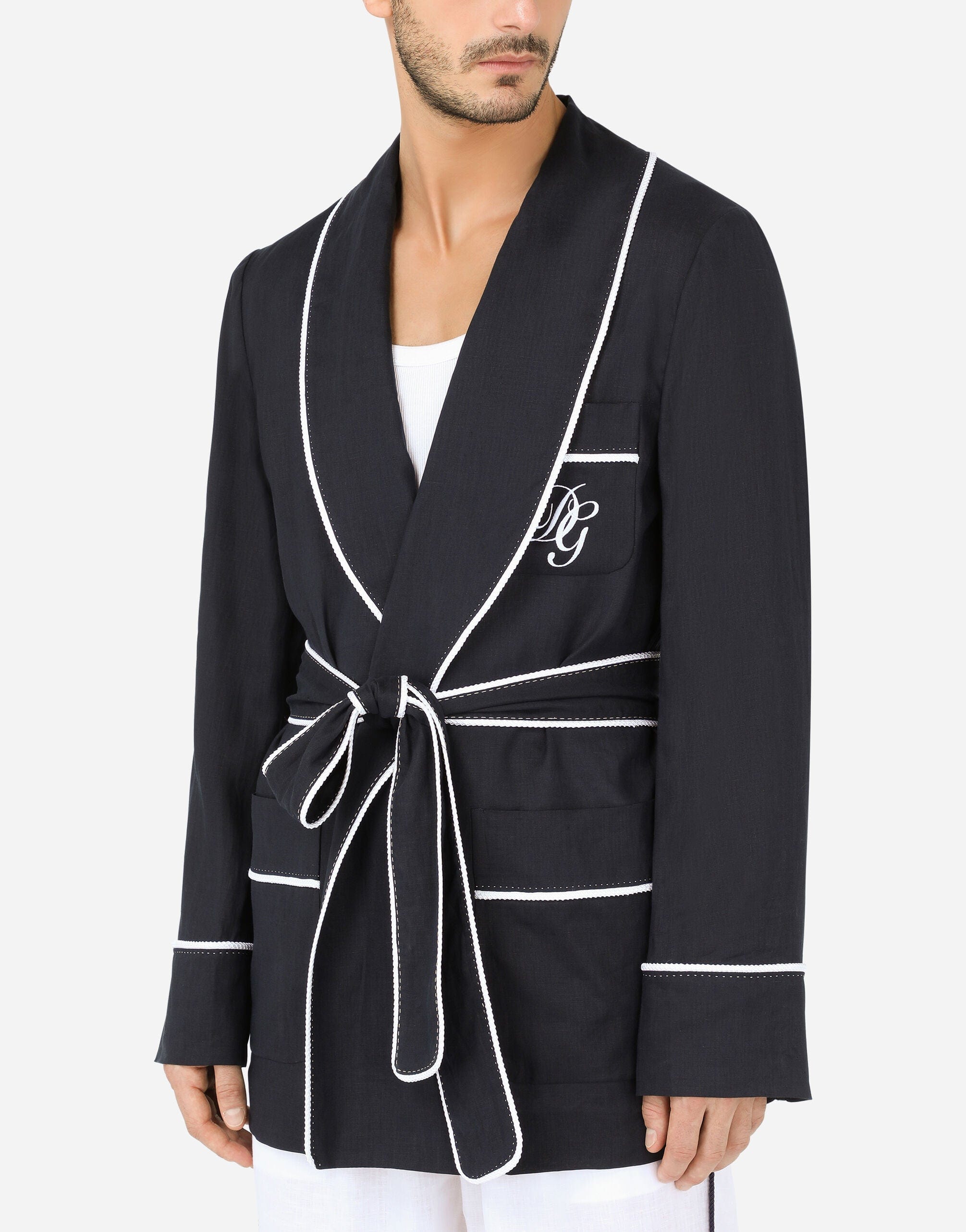 Dolce & Gabbana DG Embroidery Short Robe