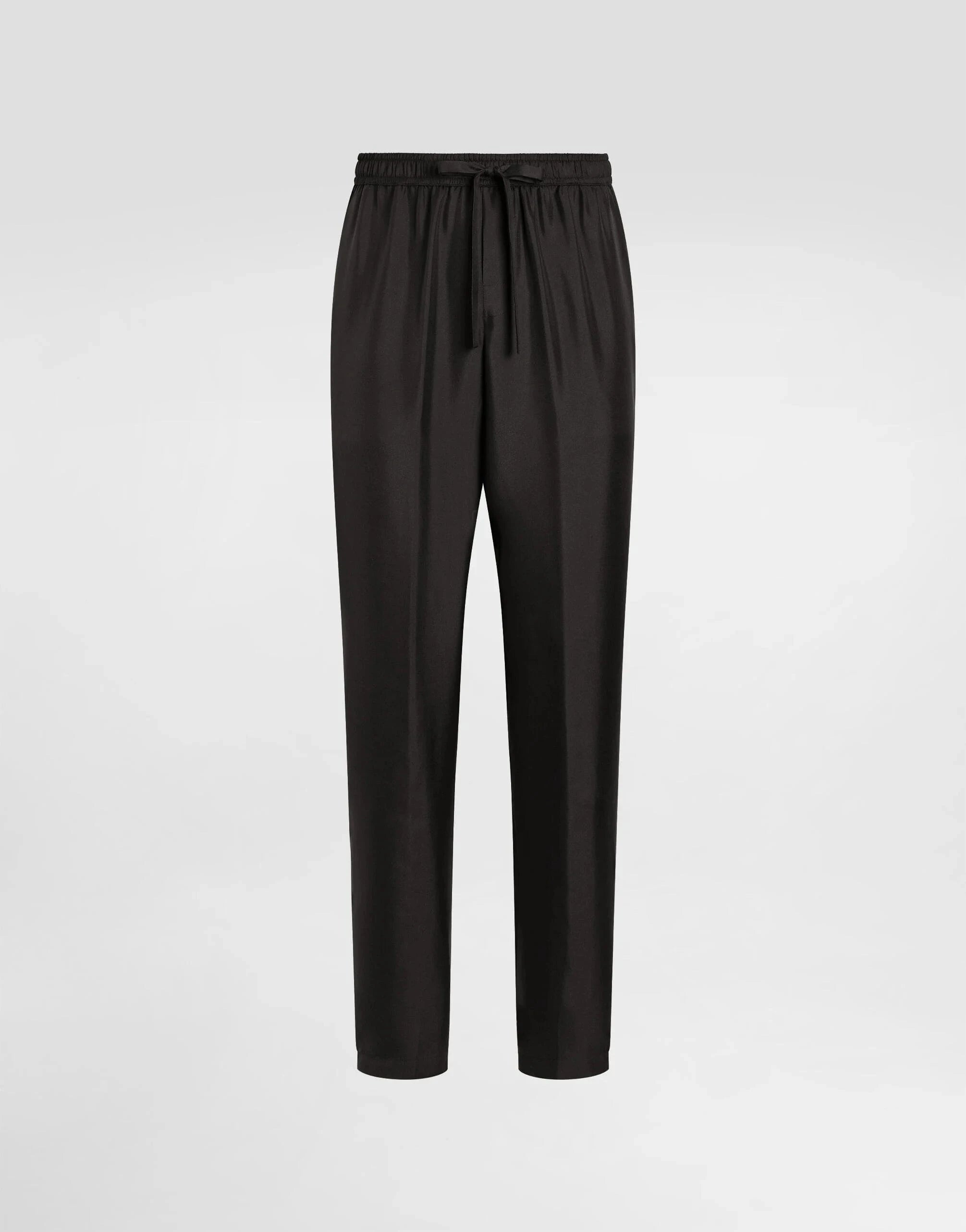 Dolce & Gabbana DG Essentials Logo-Embroidered Silk Pants