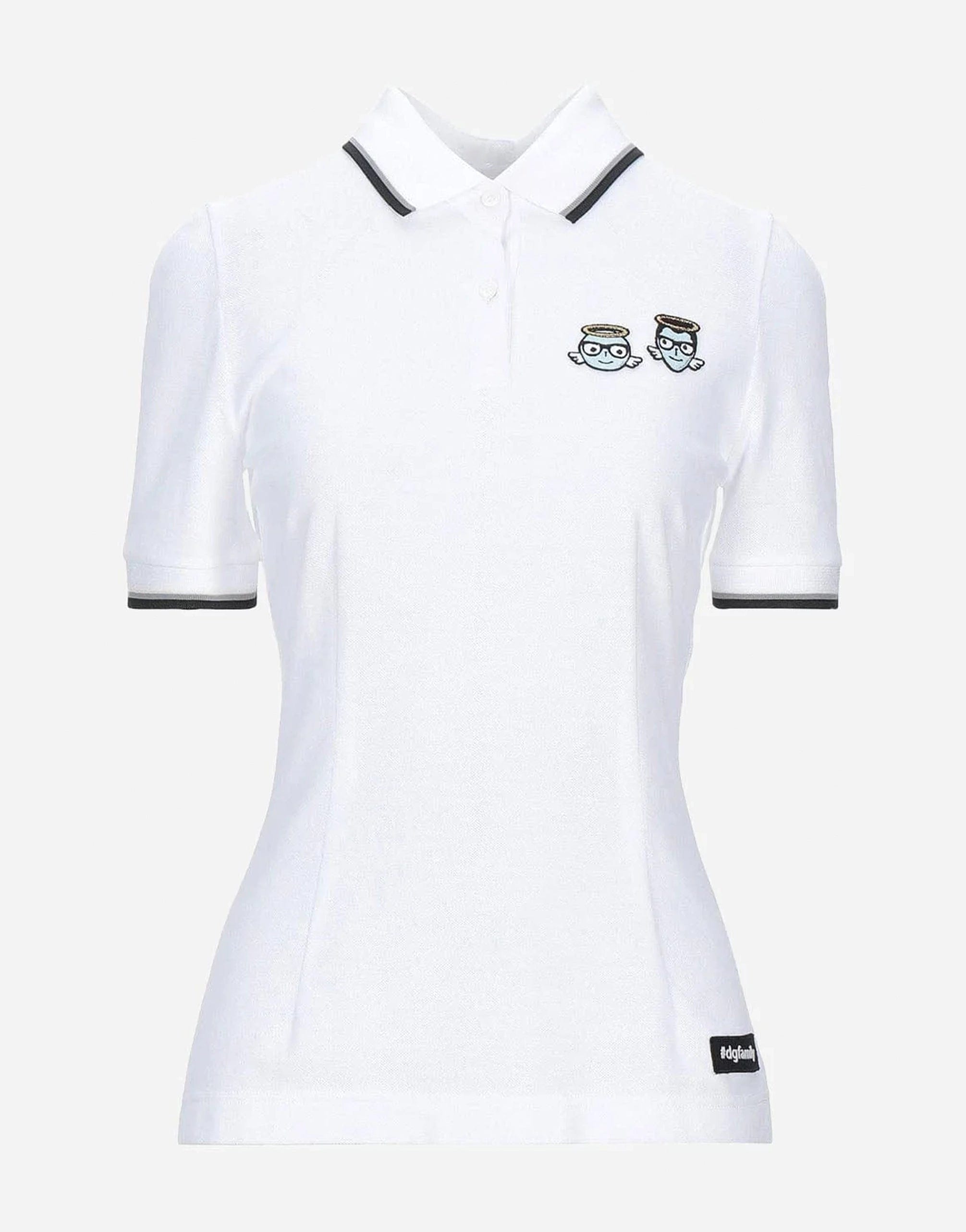 Dolce & Gabbana DG Family Fish Embroidered Polo Shirt
