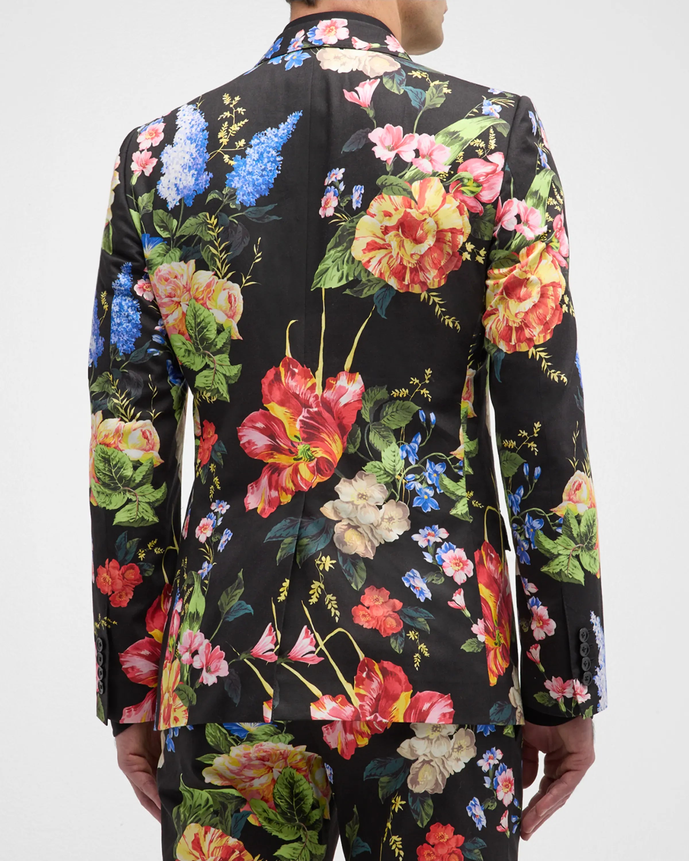 Dolce & Gabbana DG 花卉棉华达呢两件套西装