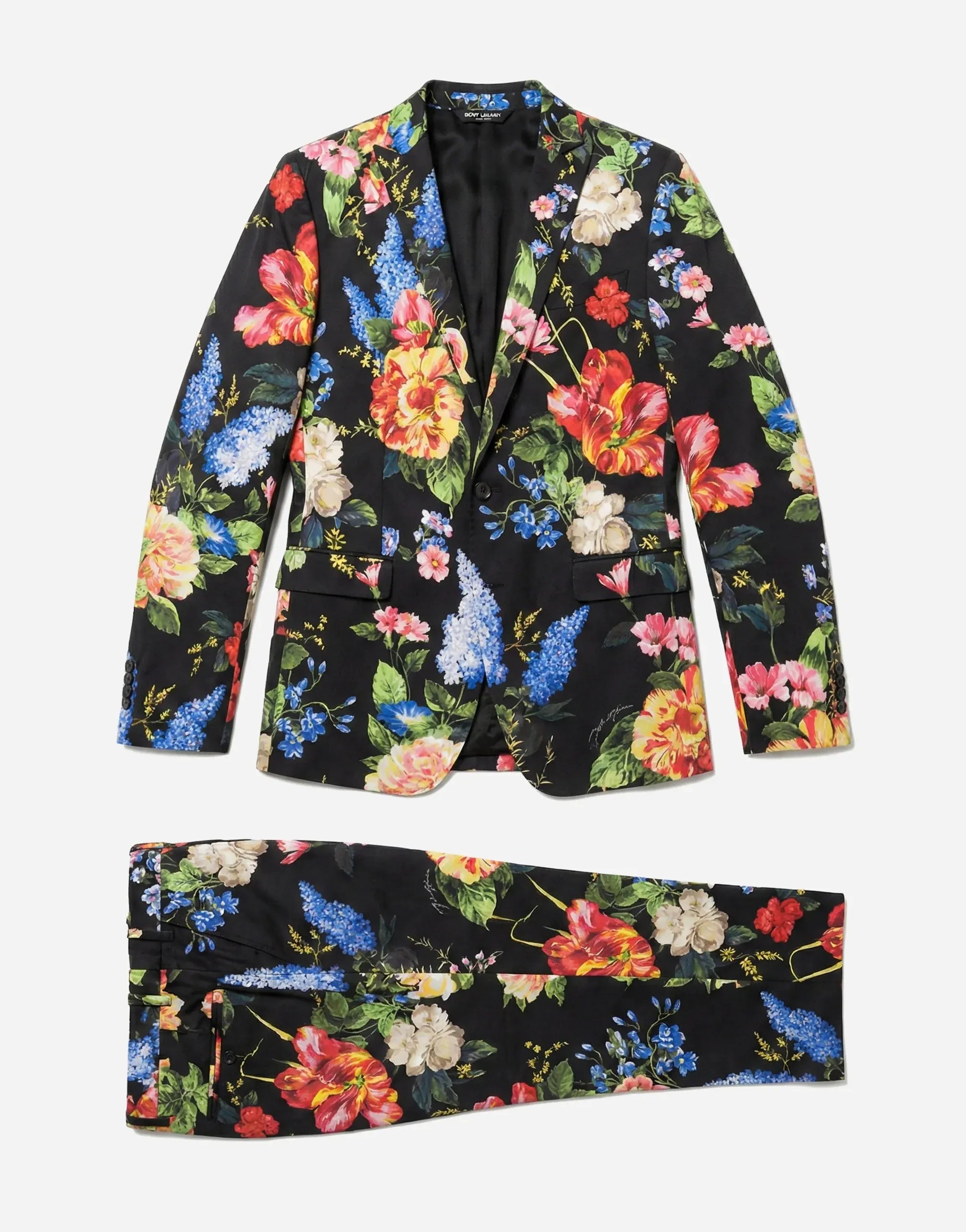 Dolce & Gabbana DG Floral Cotton Gabardine Two-Piece Suit | Sendegaro