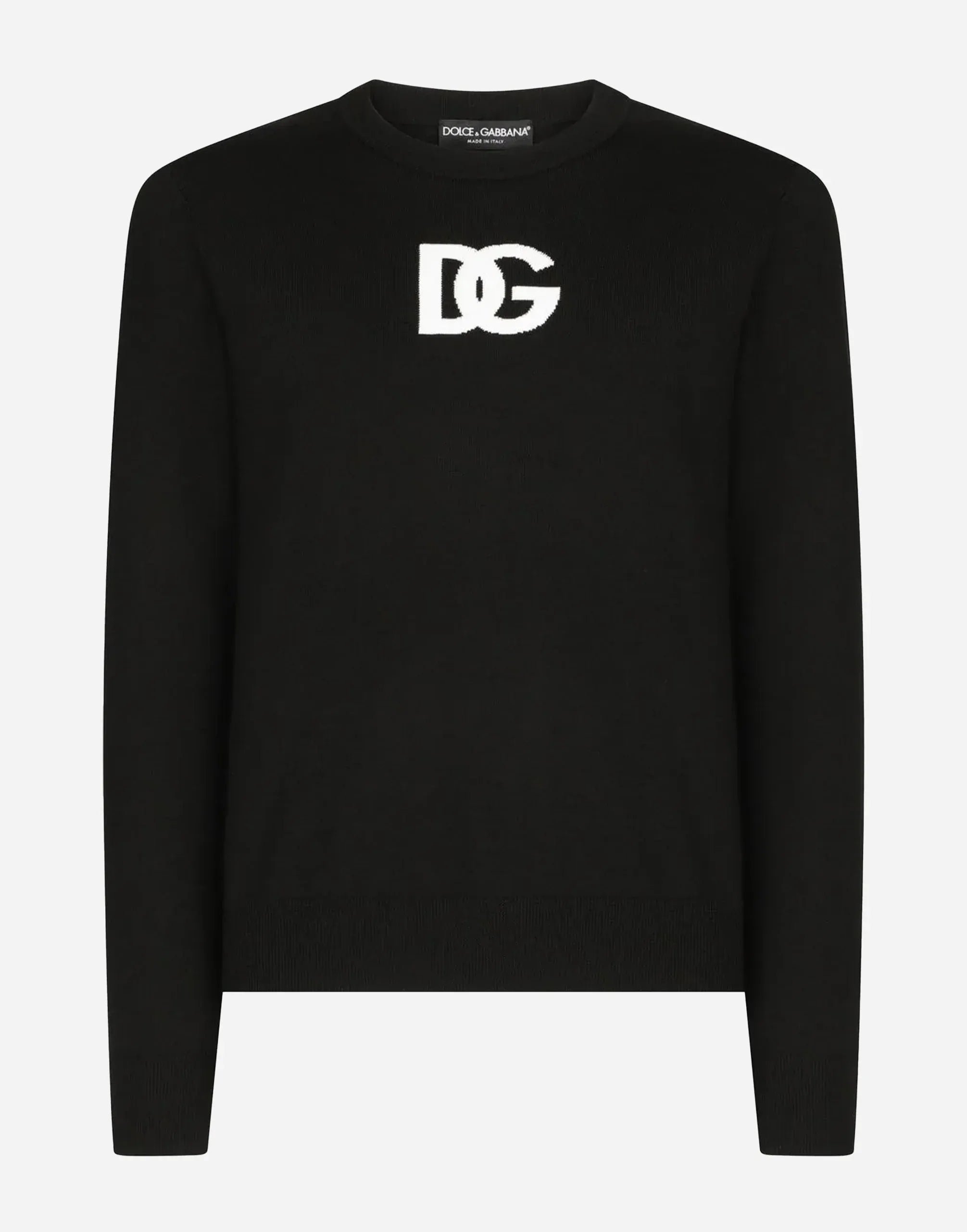 Dolce & Gabbana DG インターシャ編みウールセーター | Sendegaro US