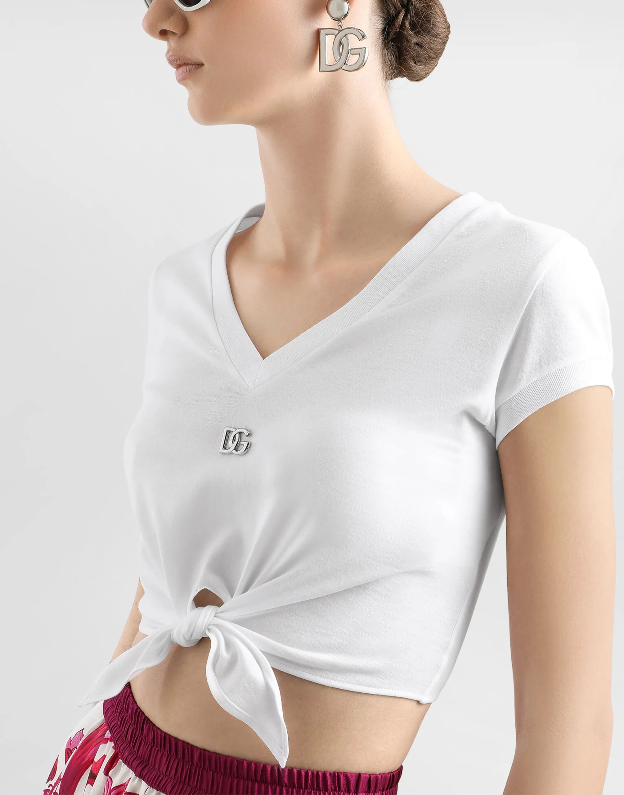 Dolce & Gabbana Dolce & Gabbana DG Knot-Front T-Shirt