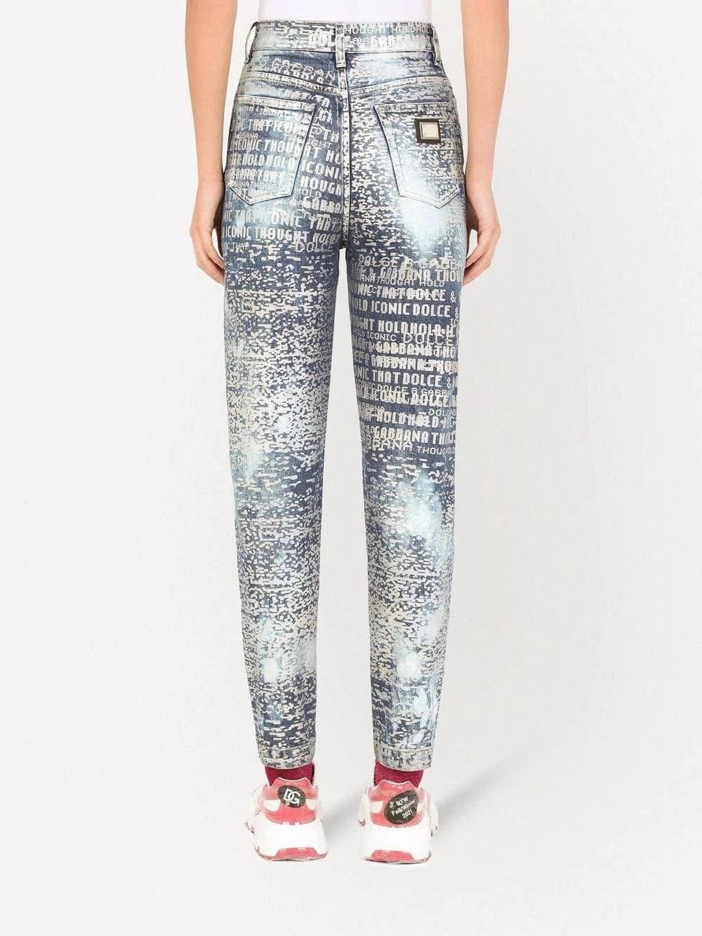Dolce & Gabbana DG Lettering Foiled Jeans