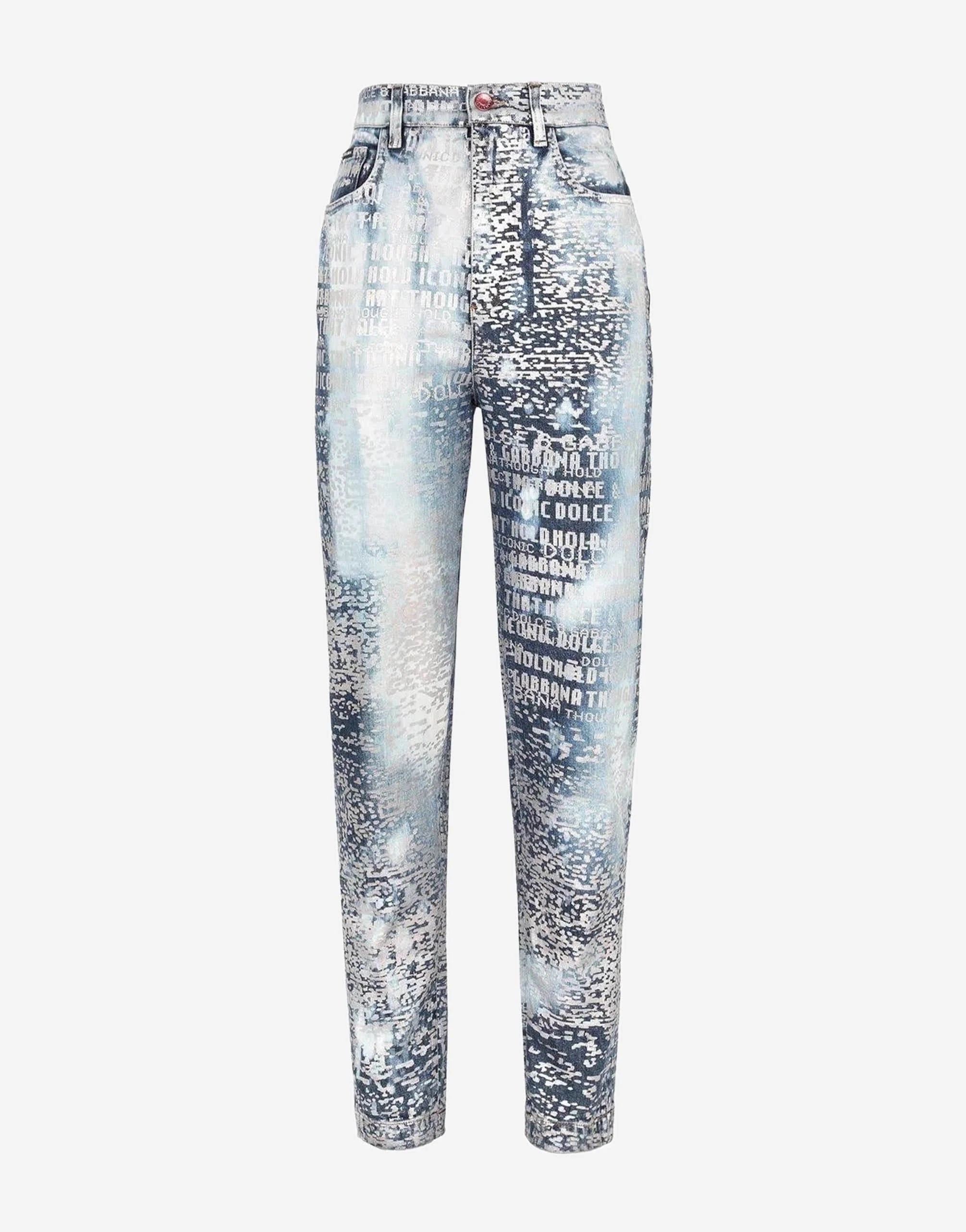 Dolce & Gabbana DG Lettering Foiled Jeans