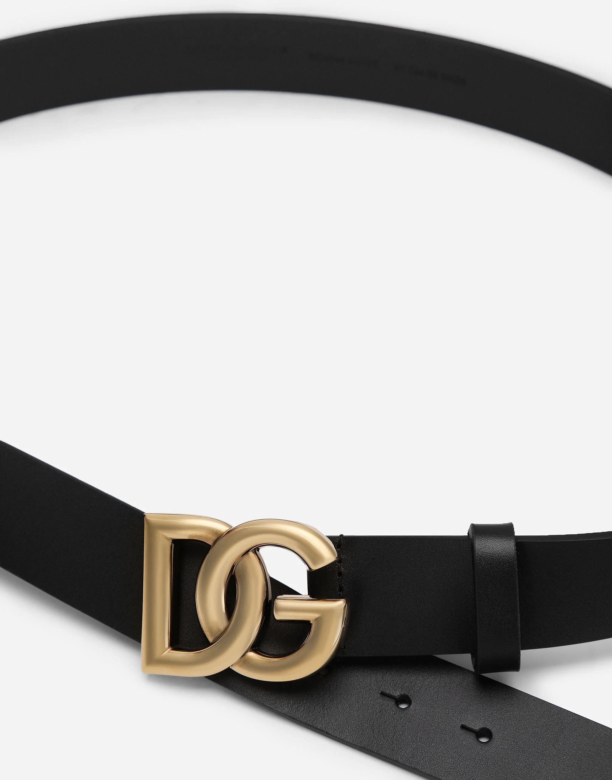 Dolce & Gabbana DG-Logo Calf-Leather Belt