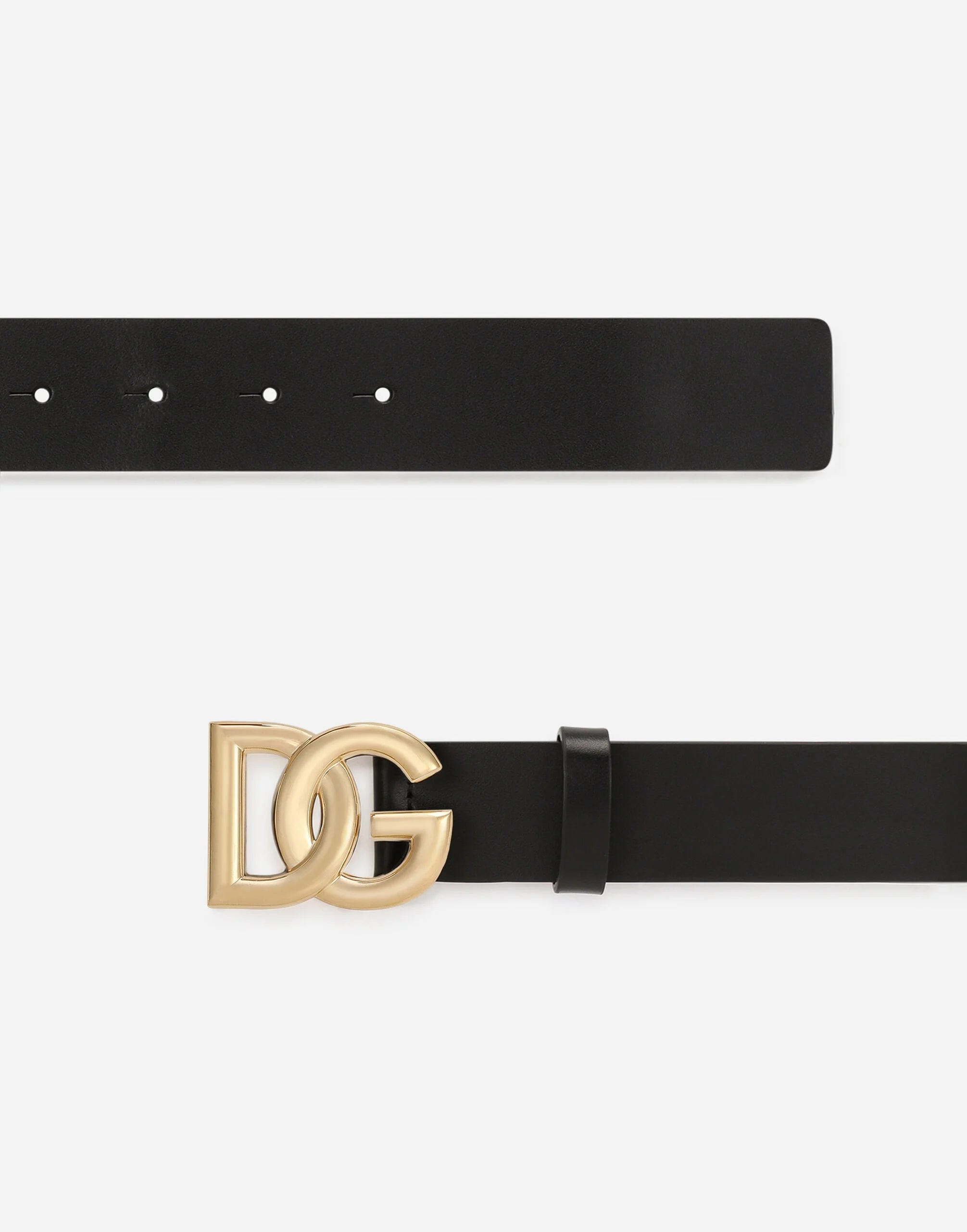 Dolce & Gabbana DG-Logo Calf-Leather Belt