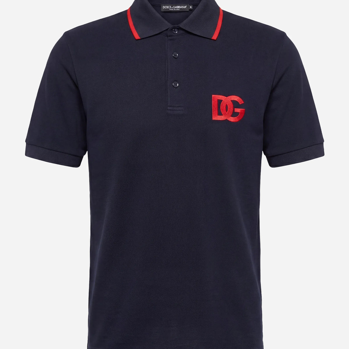 Dolce & Gabbana DG Logo Cotton Polo Shirt | Sendegaro FR