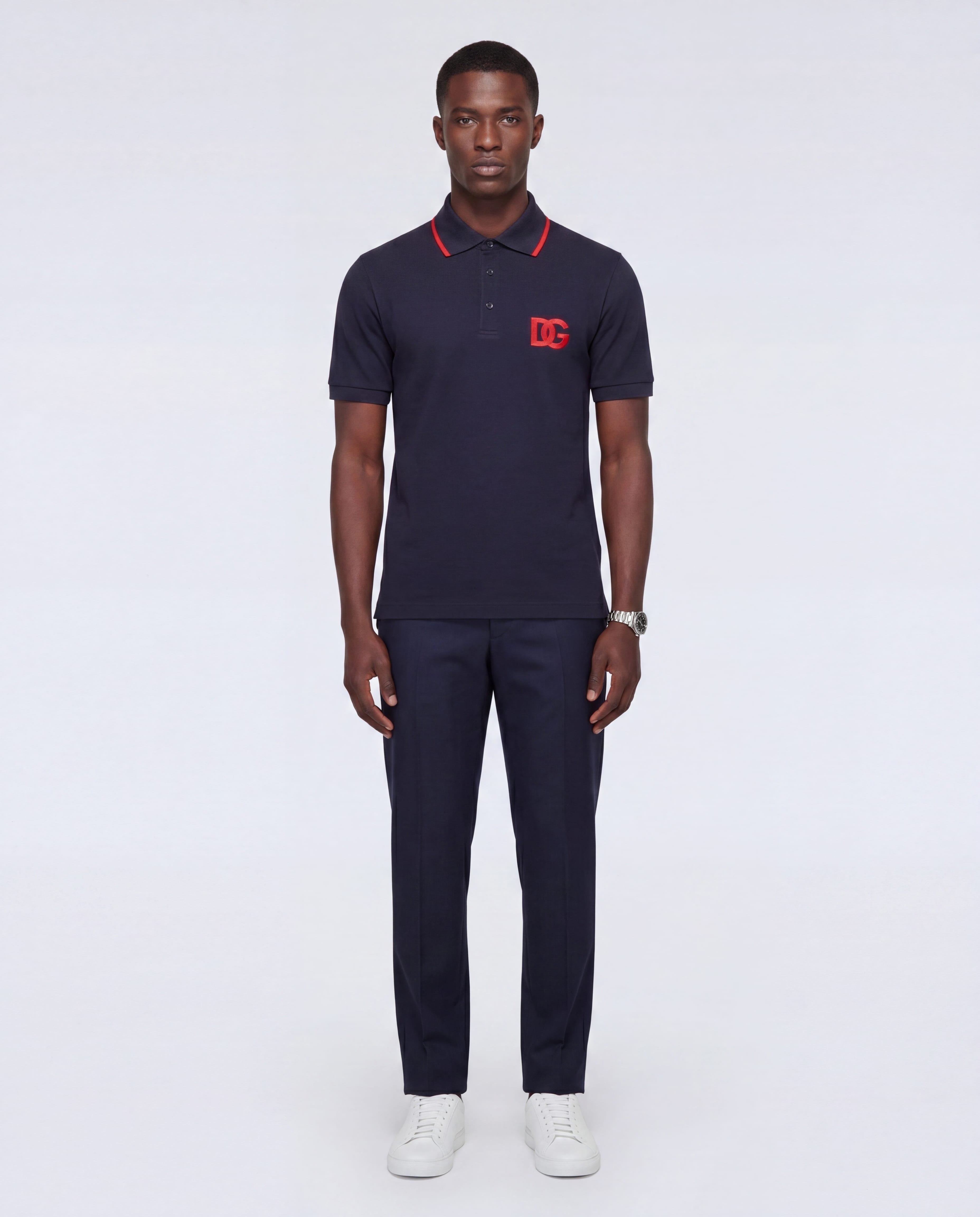 Dolce & Gabbana DG Logo Cotton Polo Shirt - alternate view