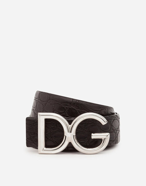 Dolce & Gabbana DG Logo Crocodile Belt | Sendegaro ZA