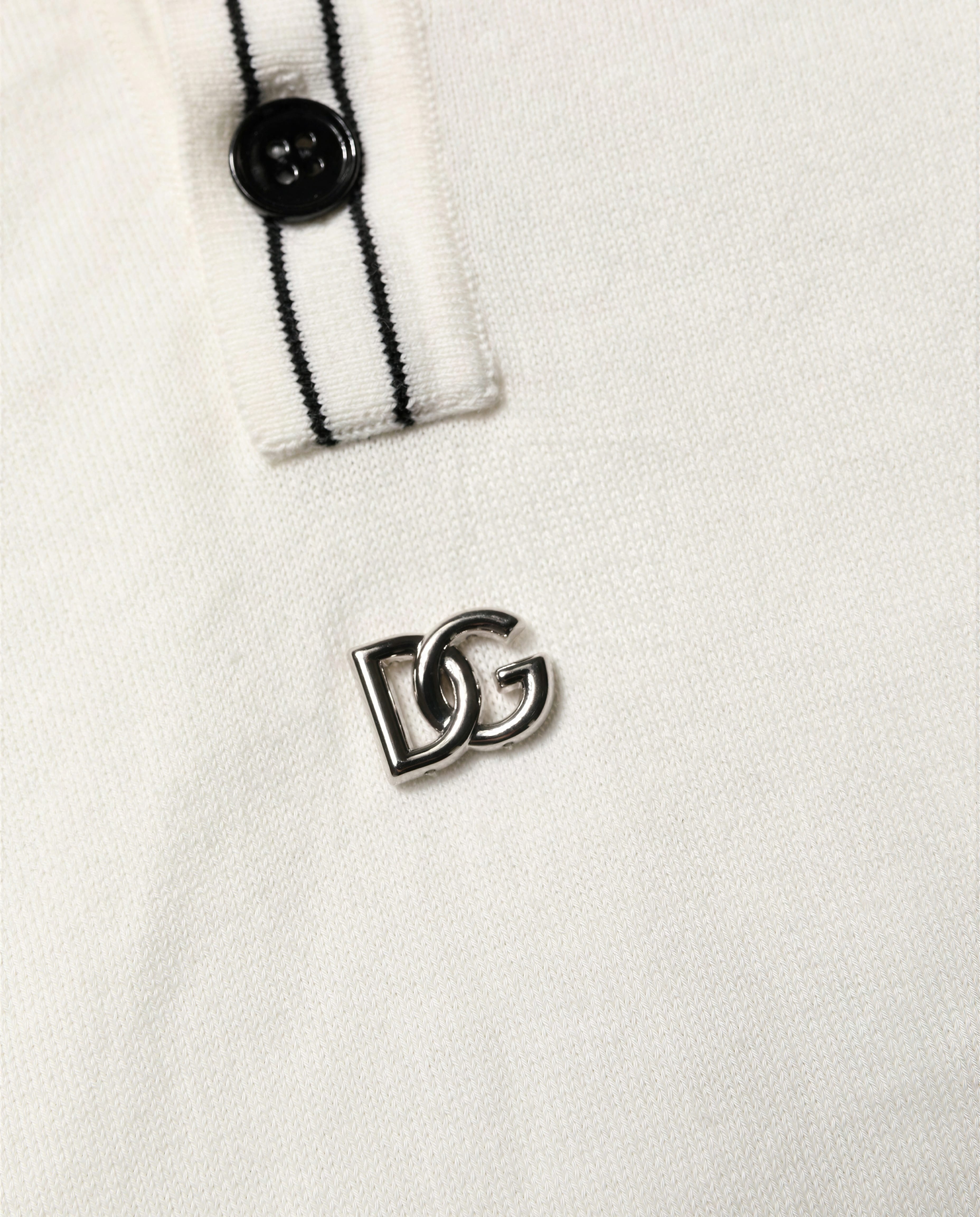 Dolce & Gabbana Dolce & Gabbana DG Logo Knit Polo Sweater