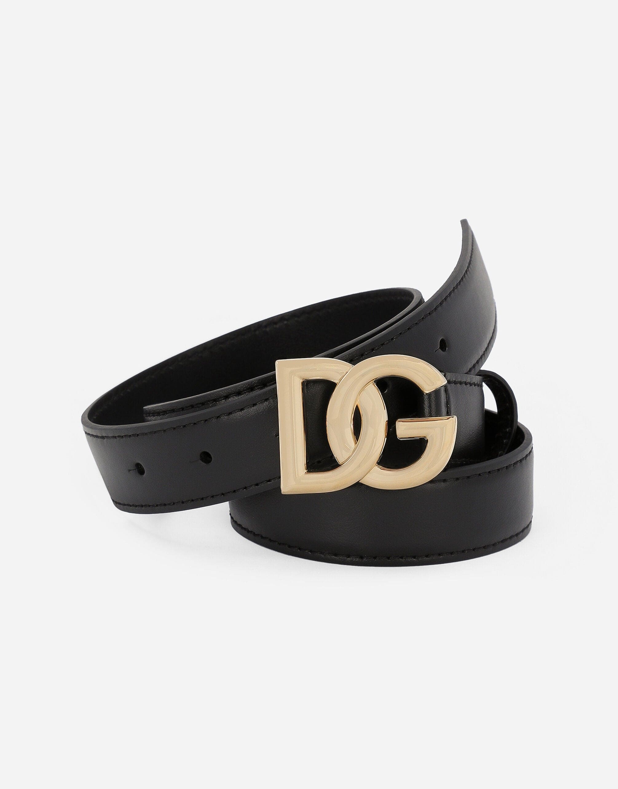 Dolce & Gabbana DG Logo Leather Belt