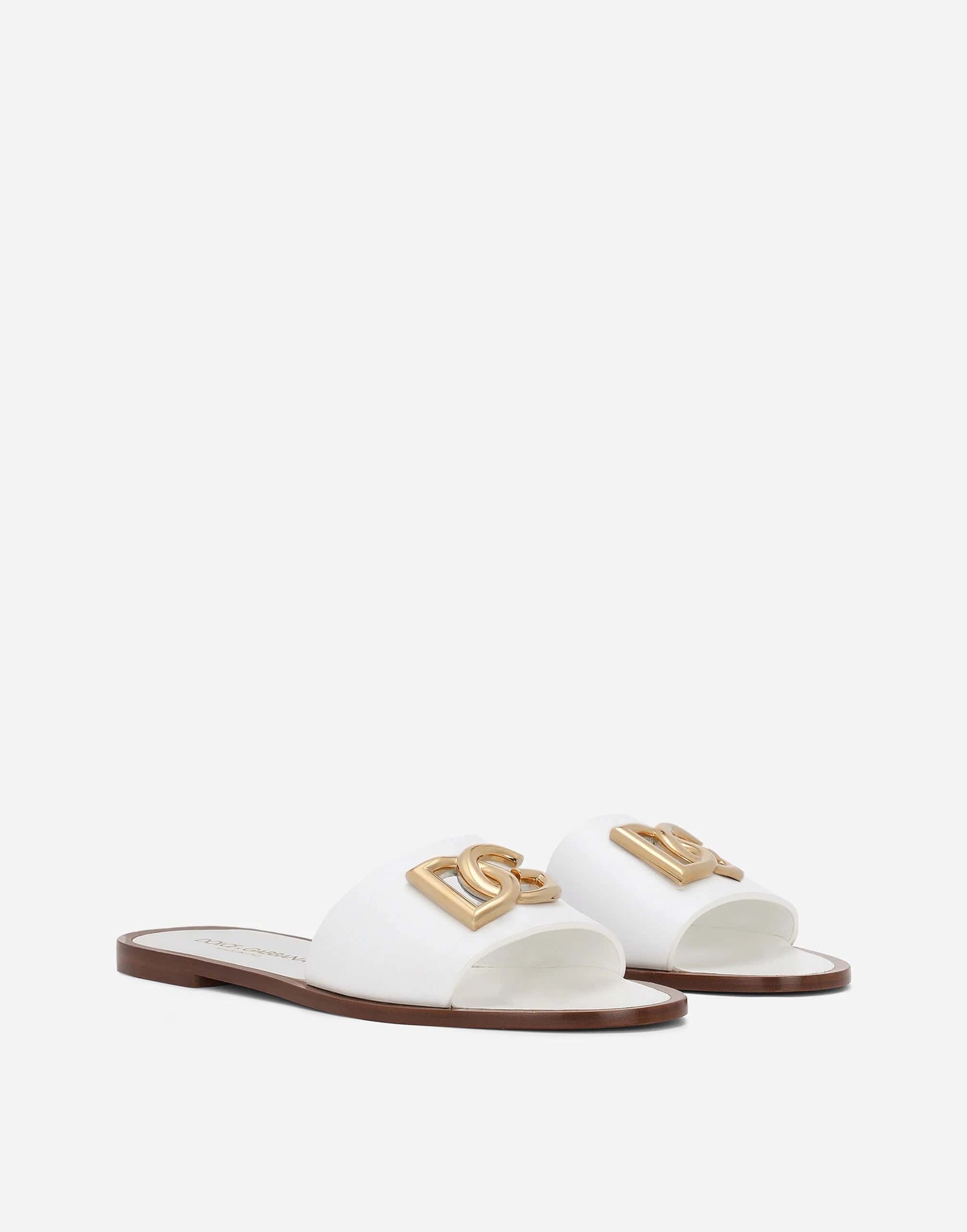 Dolce & Gabbana DG-Logo Leather Sandals