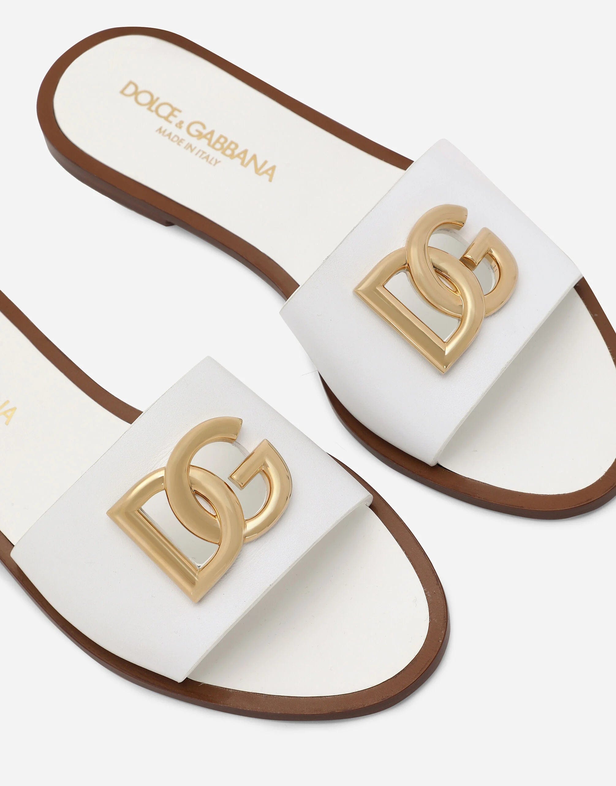 Dolce & Gabbana DG-Logo Leather Sandals