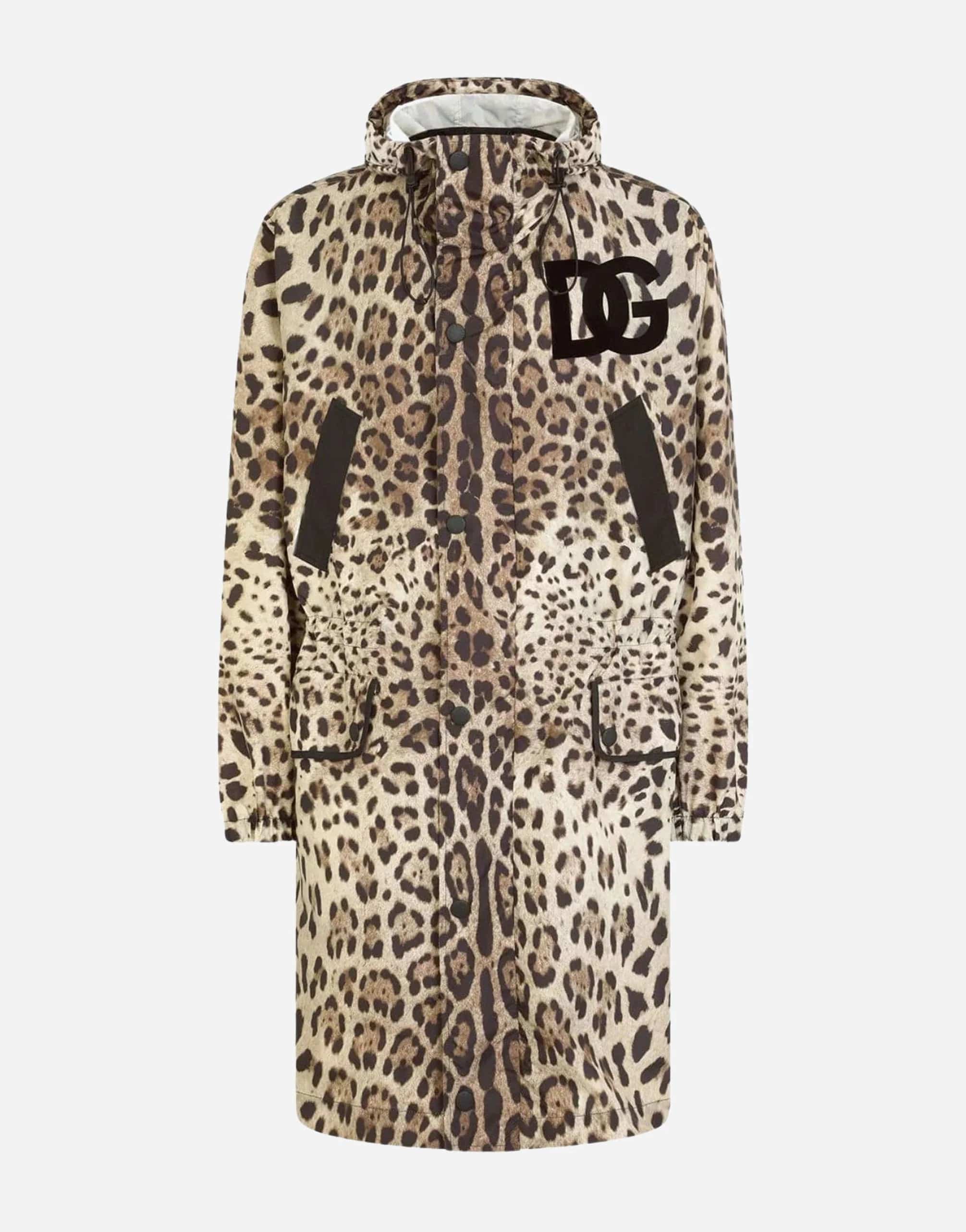 Dolce & Gabbana DG logo-patch leopard Print Jacket