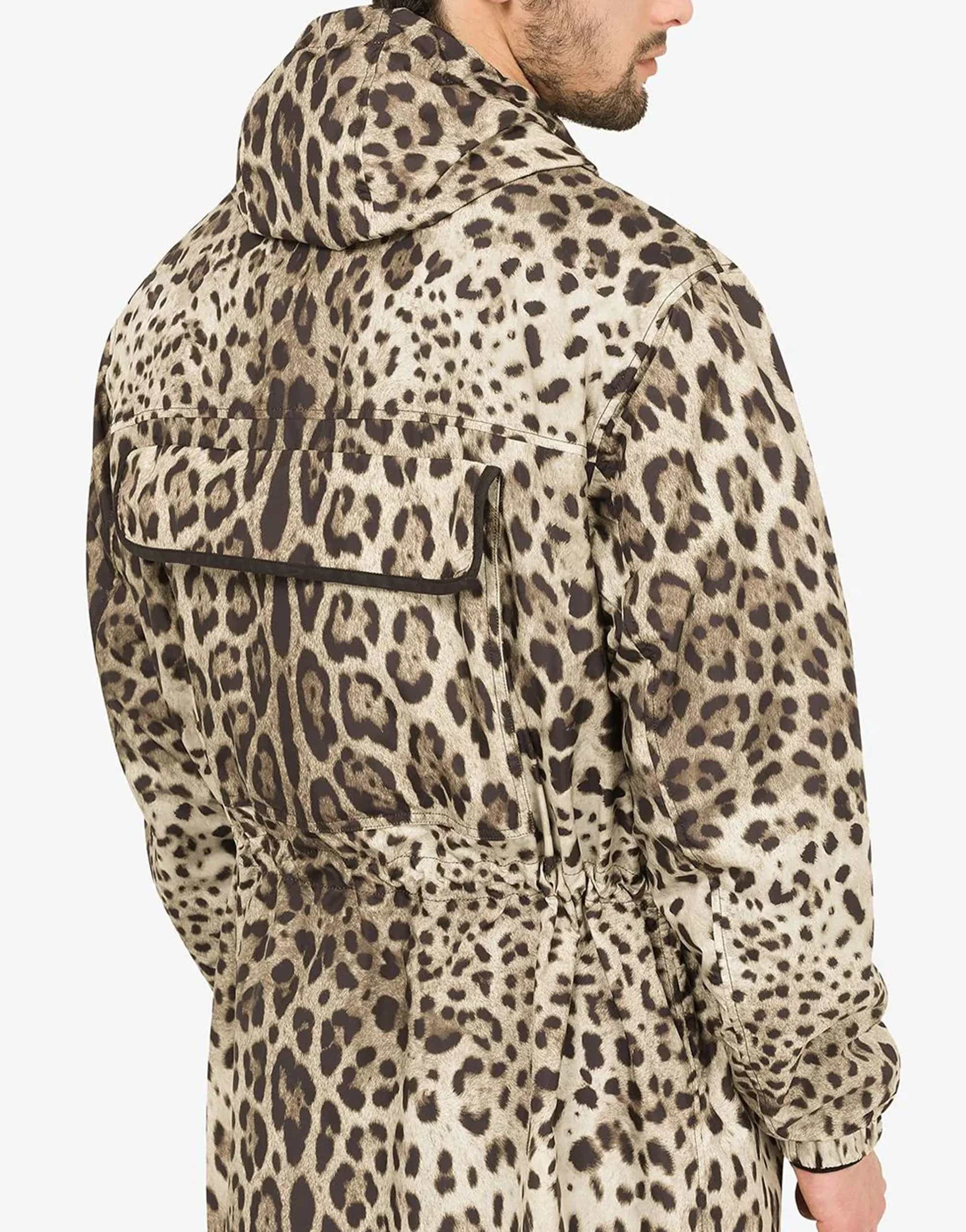 Dolce & Gabbana DG logo-patch leopard Print Jacket