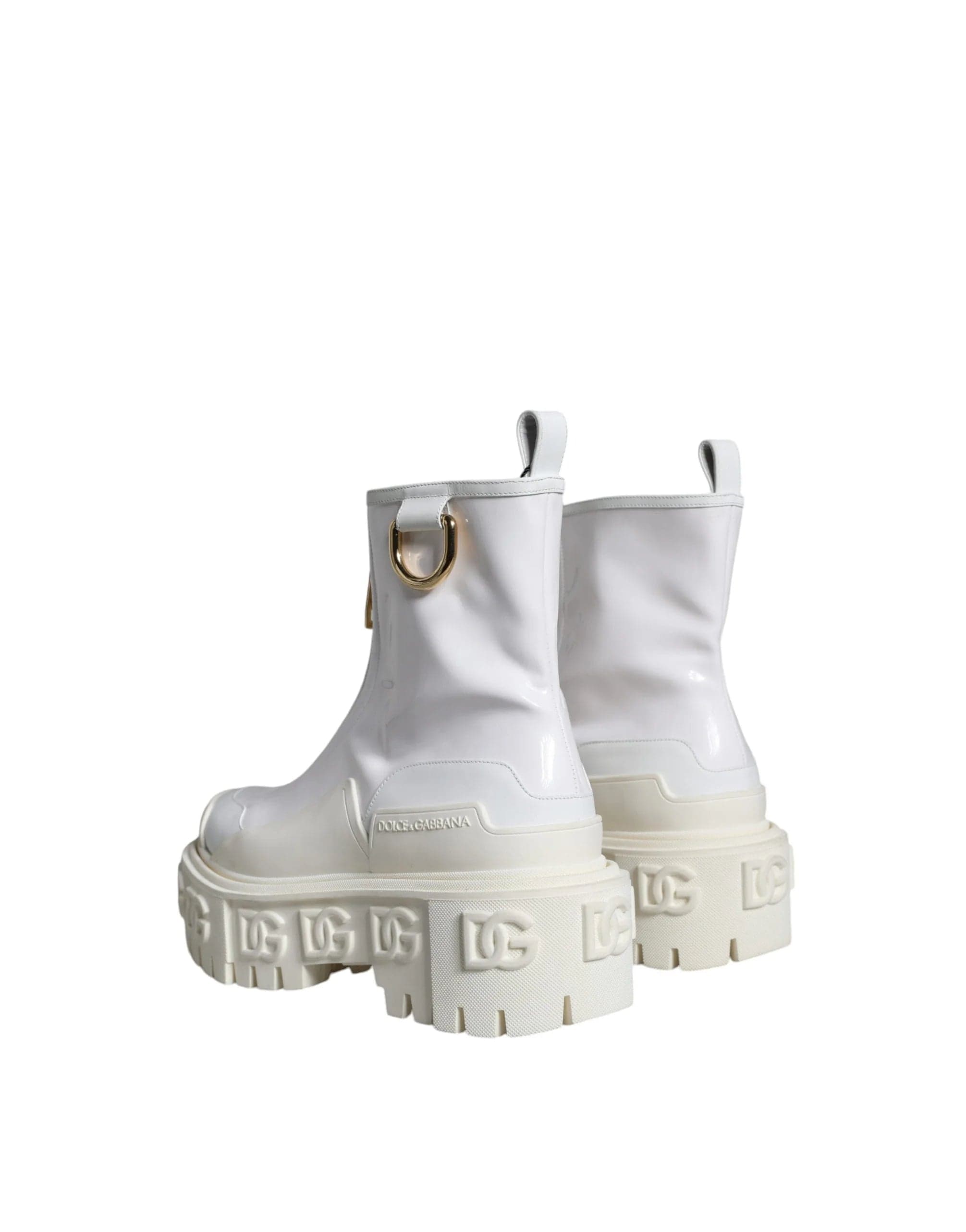 Dolce & Gabbana DG Logo Plaque Ankle Boots