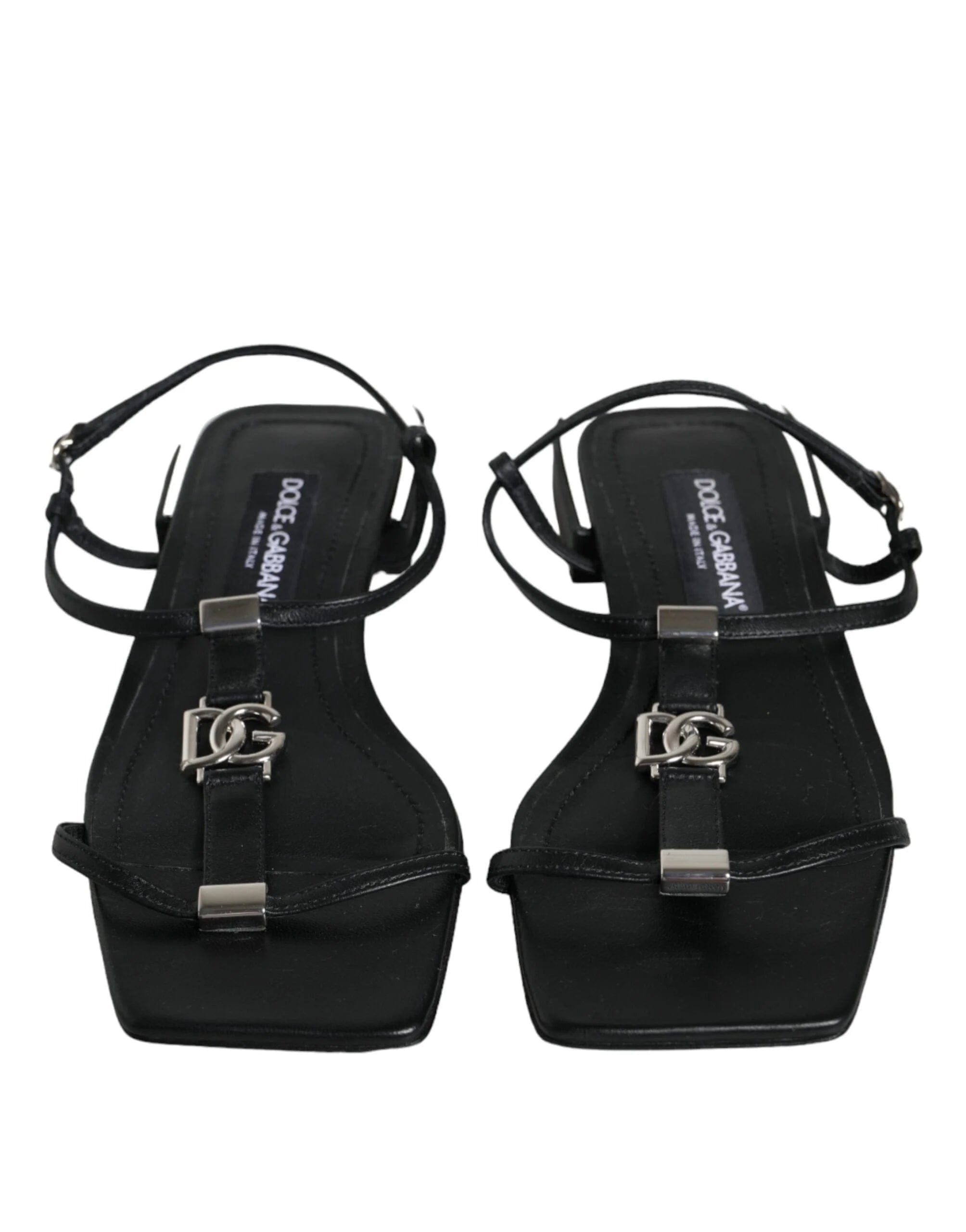 Dolce & Gabbana DG Logo T Strap Keira Sandals