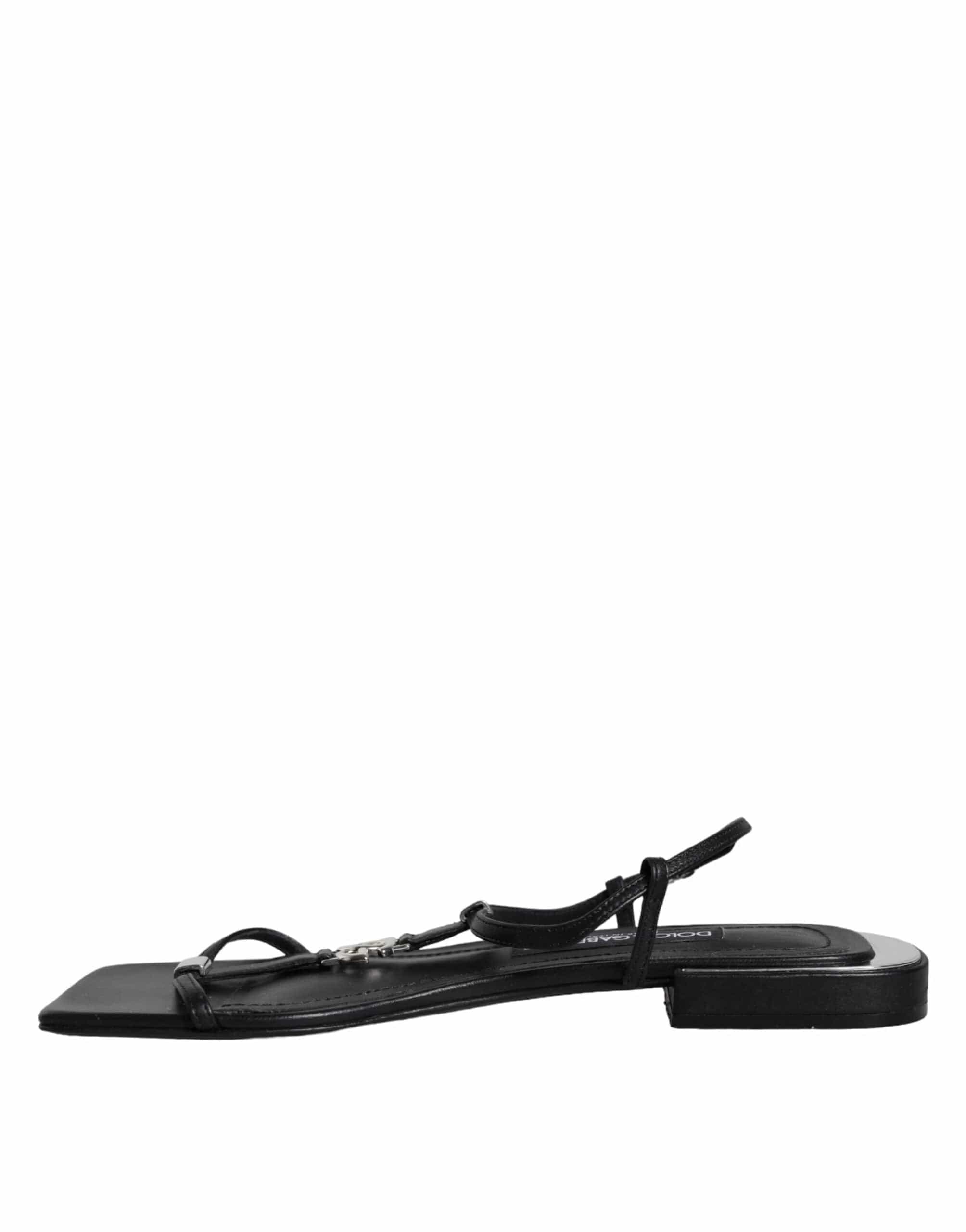 Dolce & Gabbana DG Logo T Strap Keira Sandals