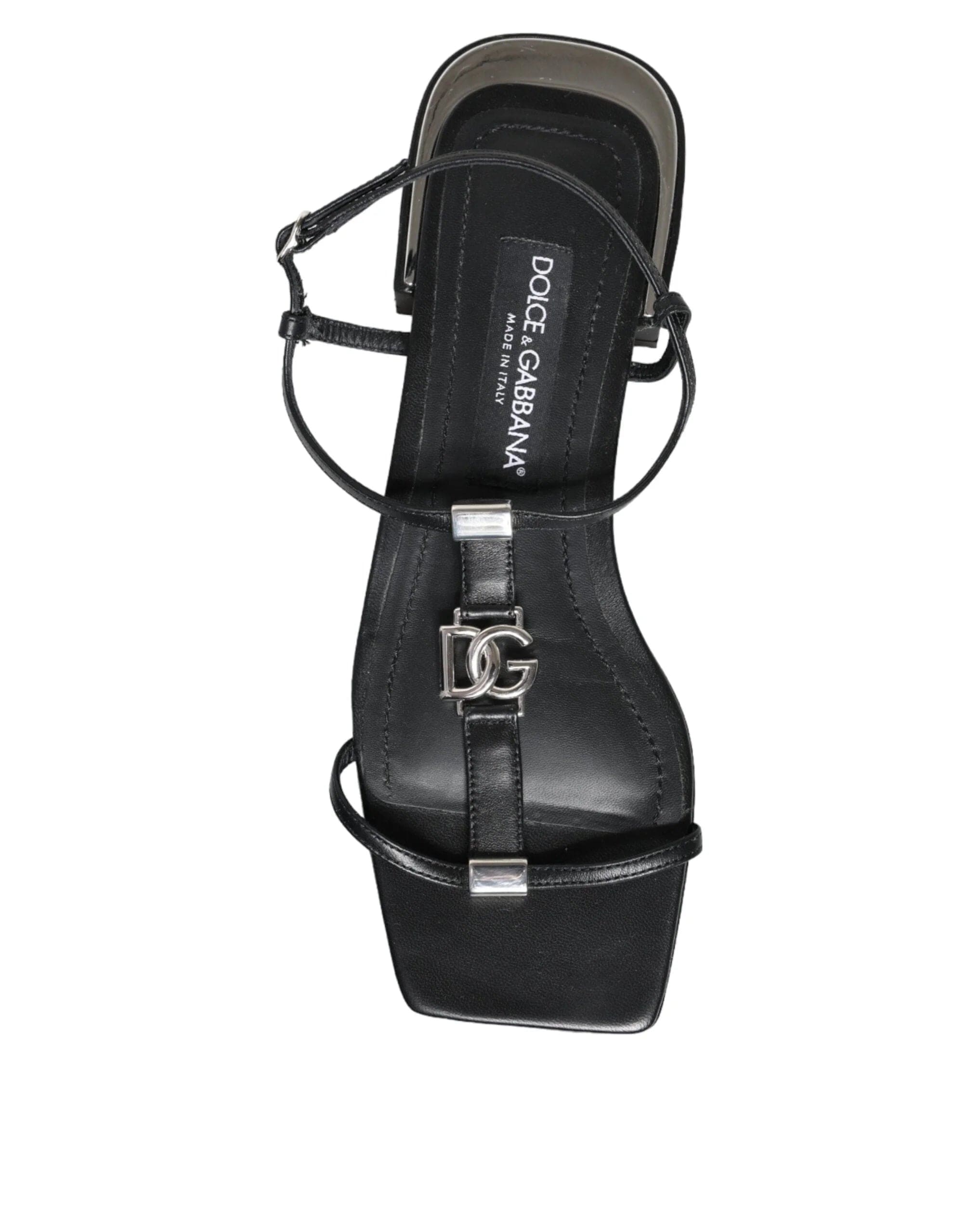 Dolce Gabbana DG Logo T Strap Keira Sandals Sendegaro