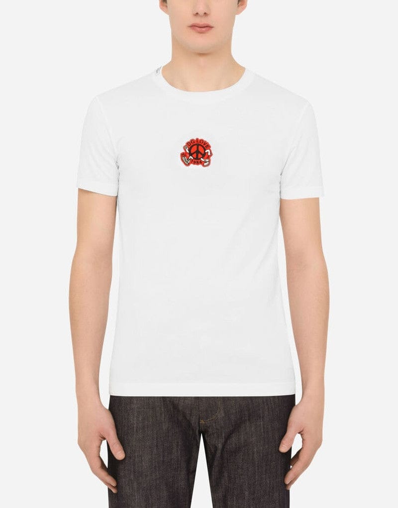 Dolce & Gabbana DG Love Patch Cotton T-Shirt | Sendegaro FR