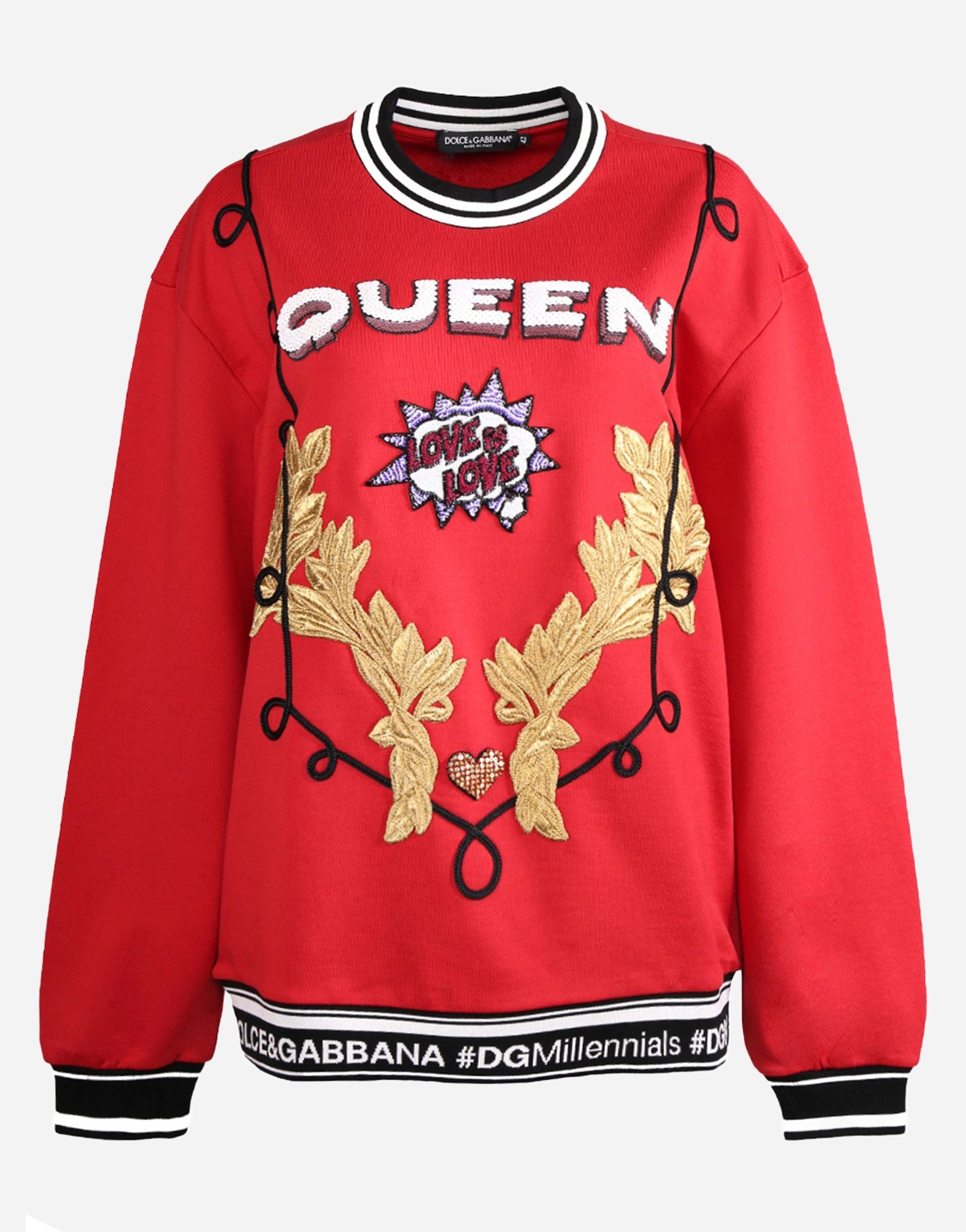 Dolce & Gabbana DG Millennials Queen Patch Sweater
