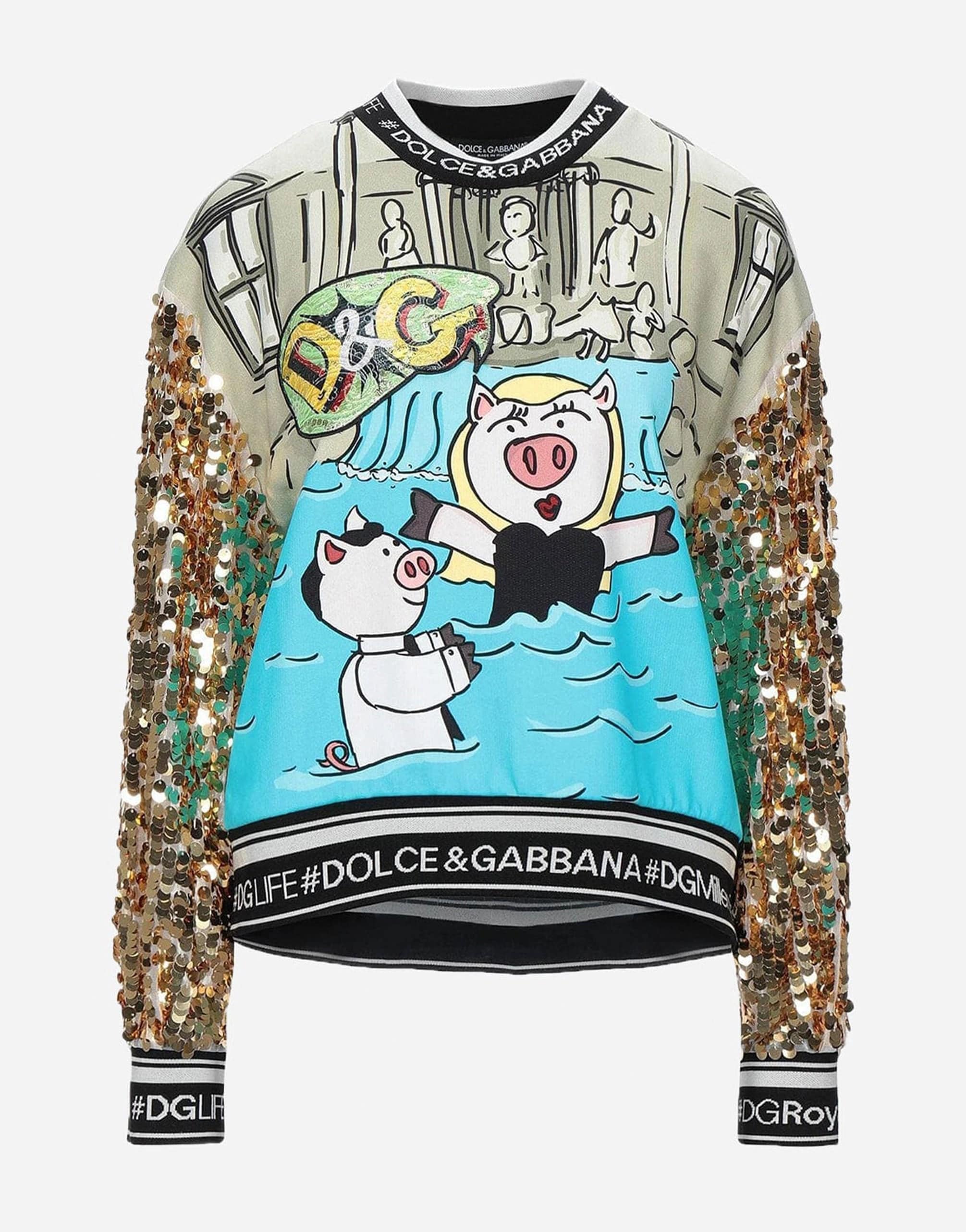 Dolce & Gabbana DG Millennials Sequined Sweater