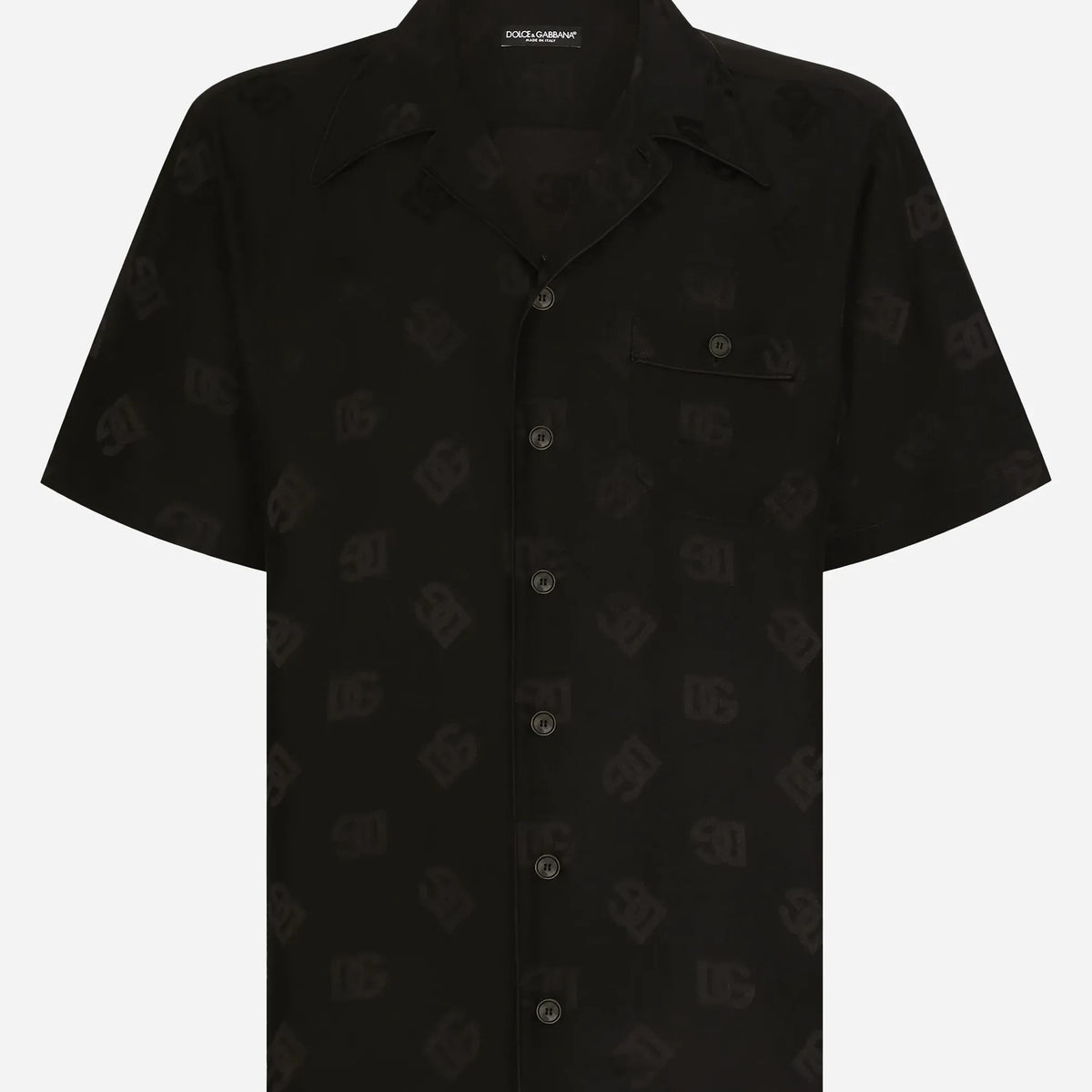 Dolce & Gabbana DGモノグラム ジャカード シルク ハワイアンシャツ 
