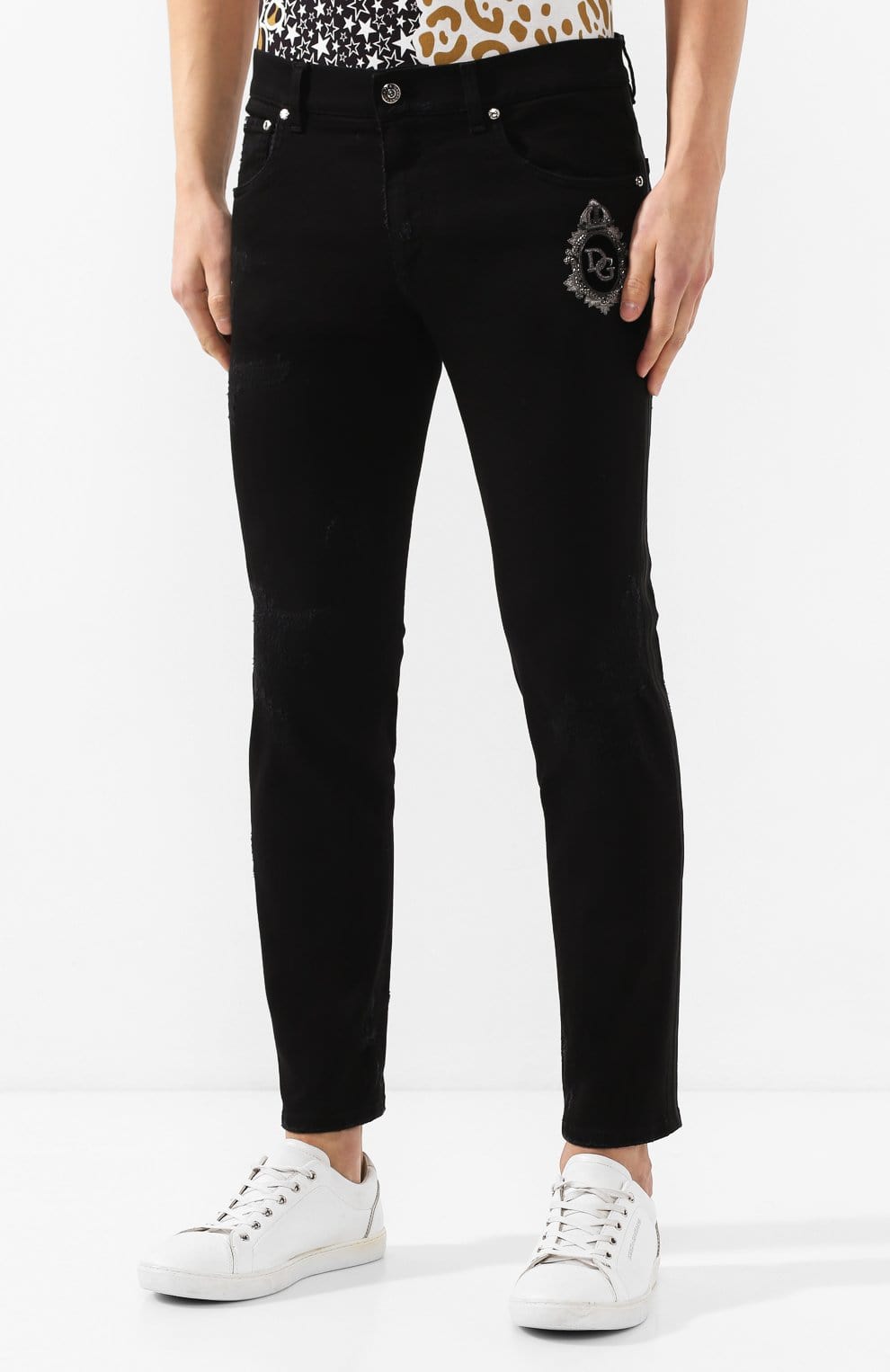 Dolce & Gabbana DG Patch Skinny Jeans