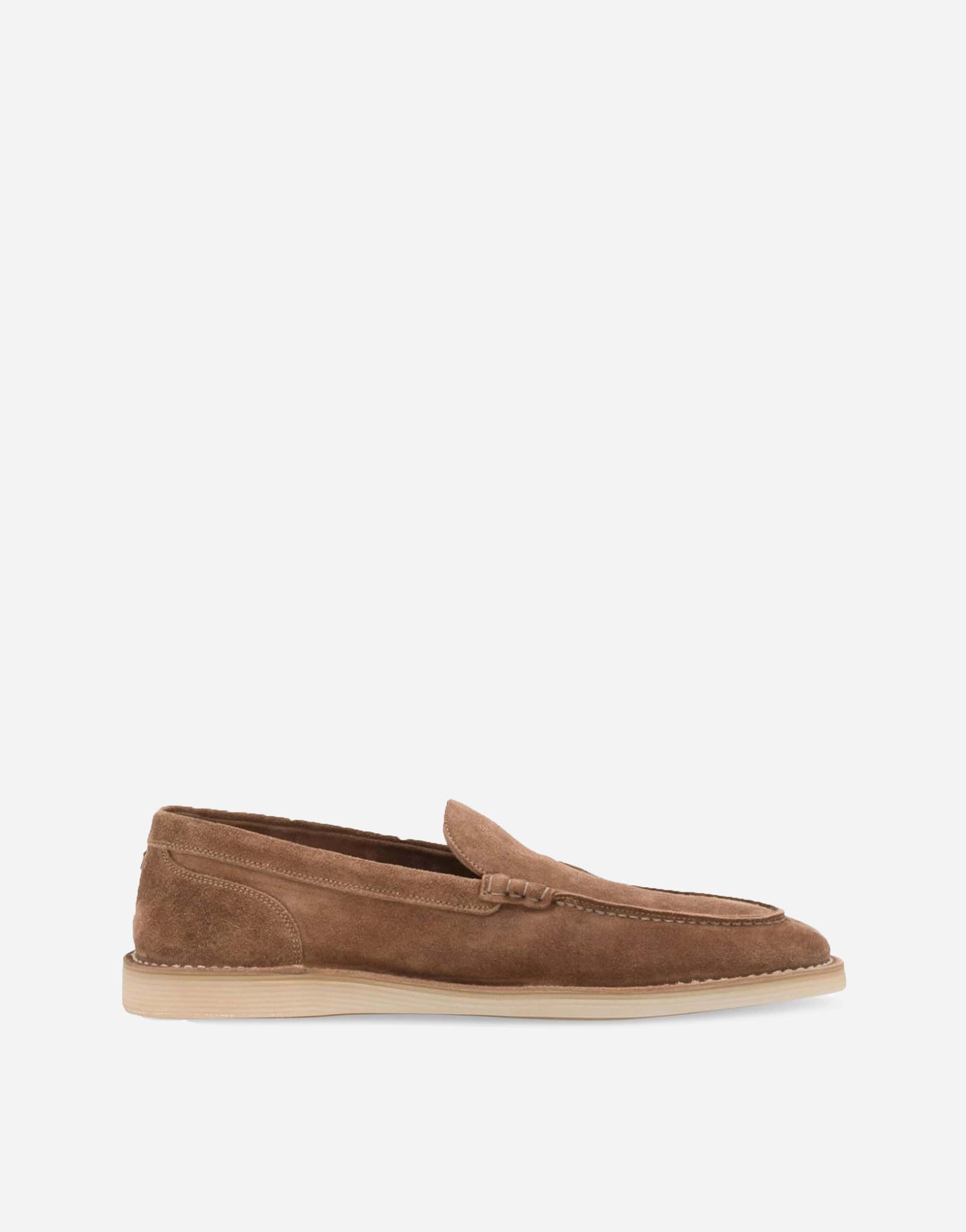 Dolce & Gabbana DG-Plaque Suede Loafers