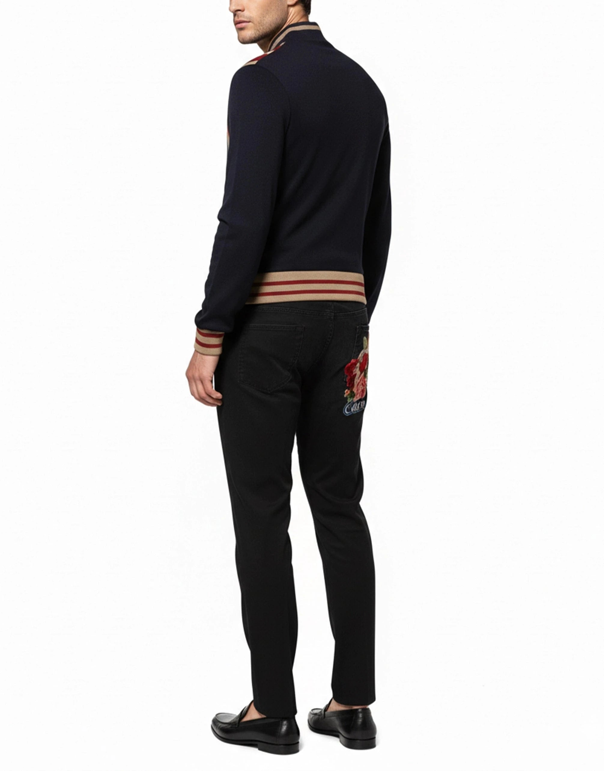 Dolce & Gabbana #DGMillennials Striped Bomber Jacket