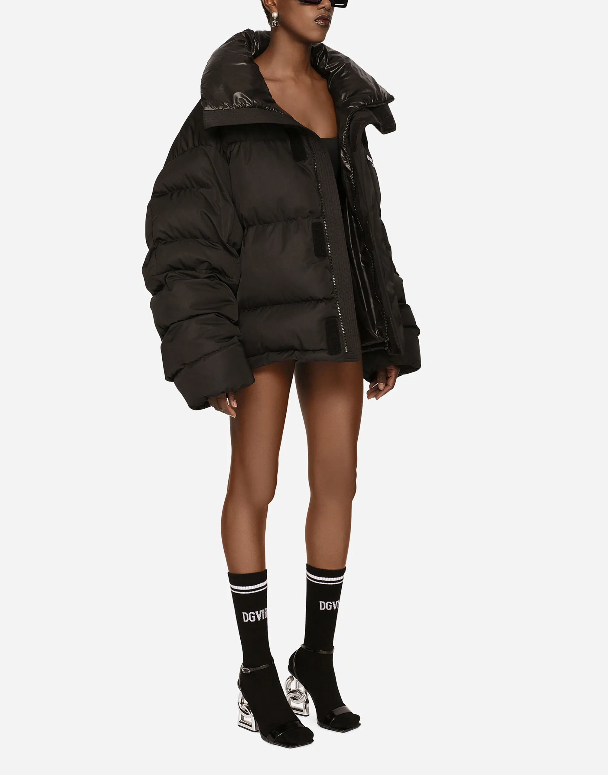 Dolce & Gabbana Dolce & Gabbana DGVIB3 Embroidered Puffer Jacket