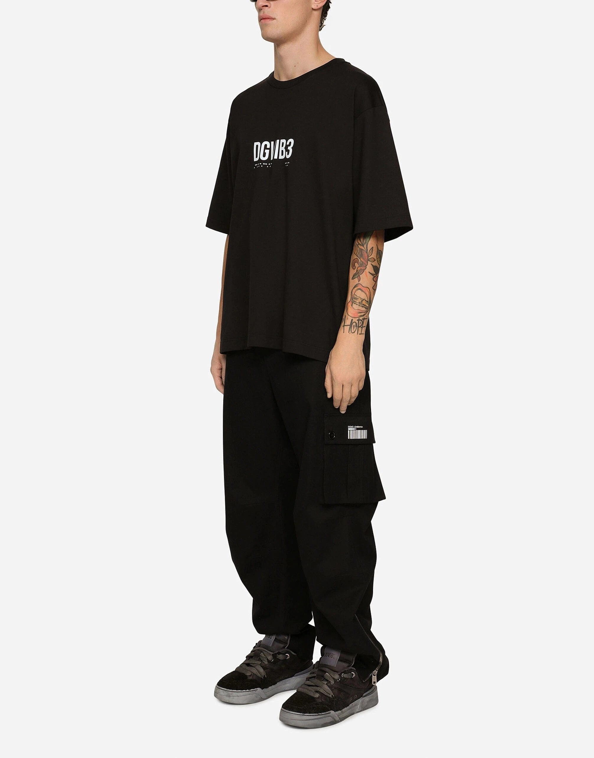 Dolce & Gabbana DGVIB3 Print Cotton T-Shirt | Sendegaro ID Dolce & Gabbana DGVIB3 Print Cotton T-Shirt | Sendegaro ID