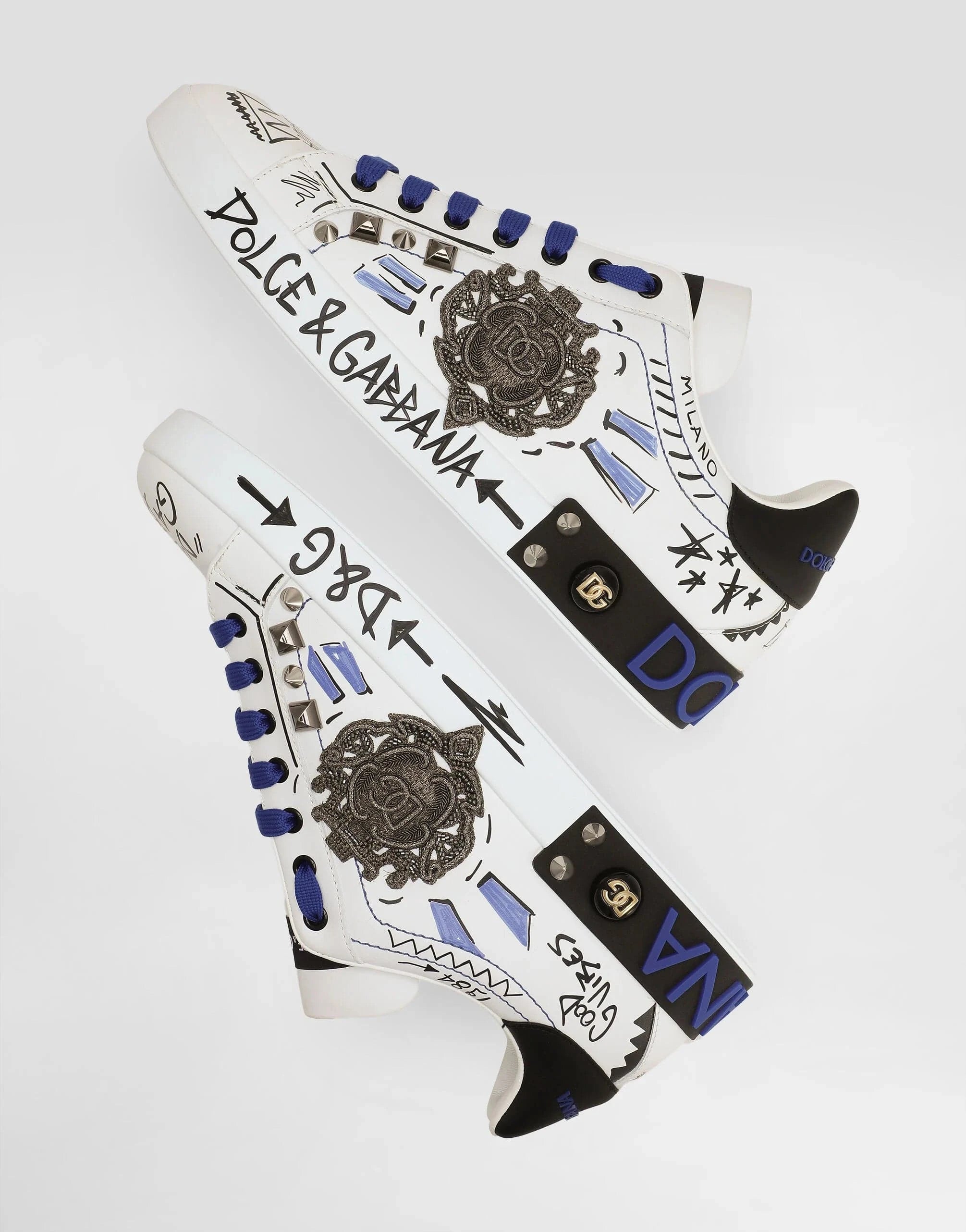 Dolce & Gabbana Digital-Print Portofino Sneakers