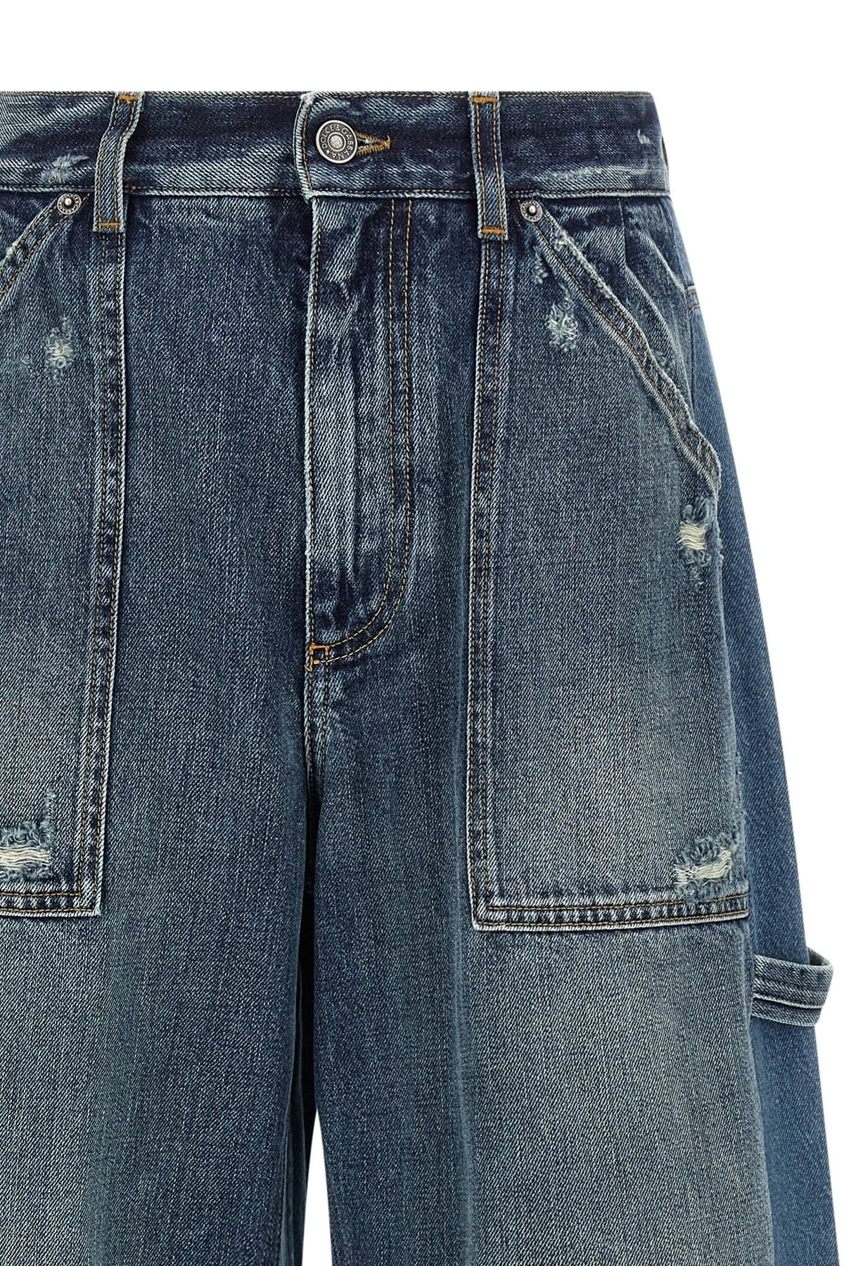 Dolce & Gabbana Dolce & Gabbana Distressed Denim Bermuda Shorts
