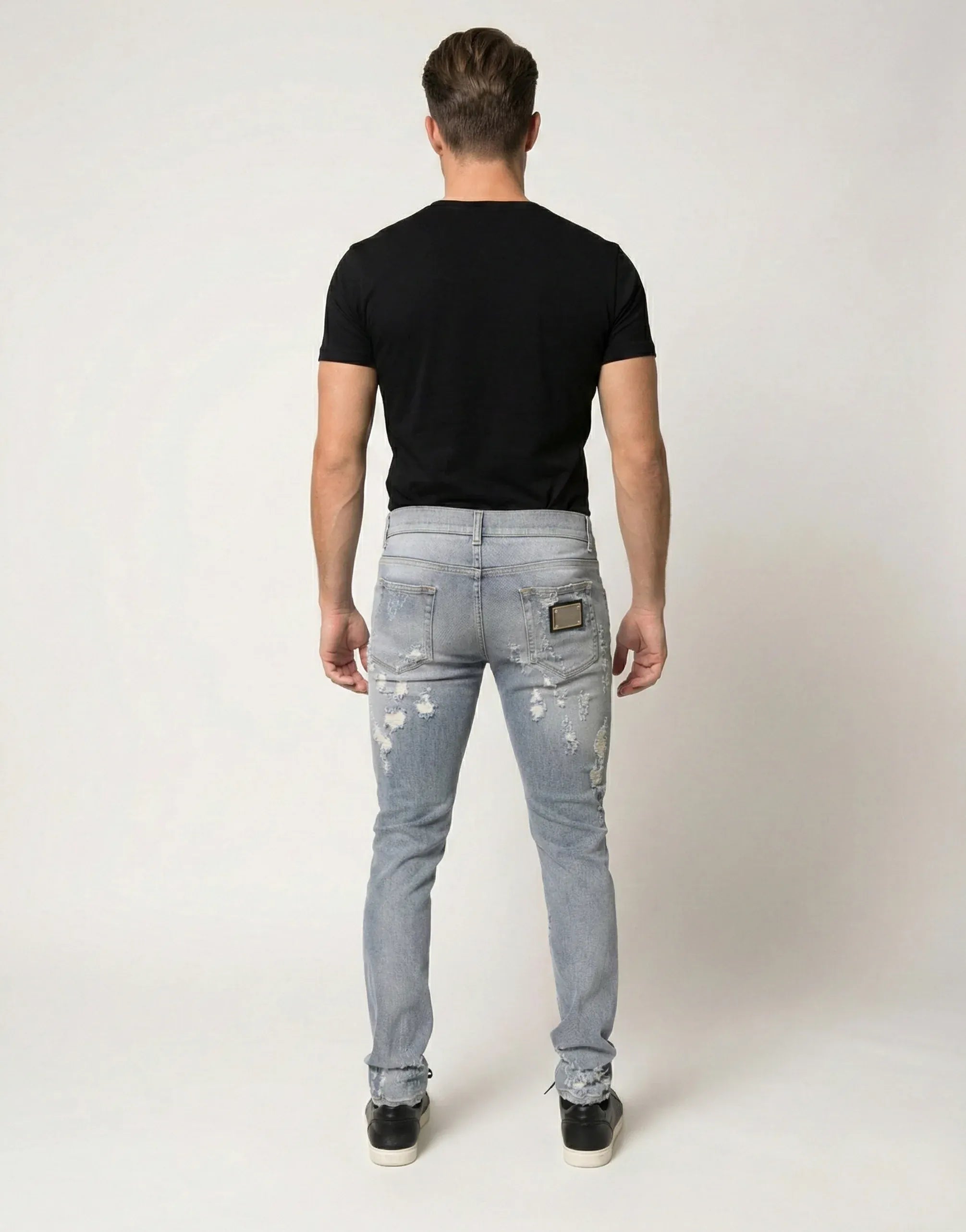 Dolce & Gabbana Distressed Light Blue Skinny-Fit Jeans