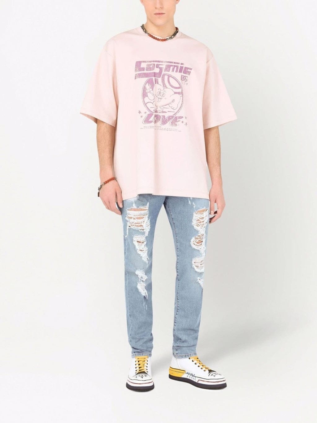 Dolce & Gabbana Distressed Straight Cut Jeans