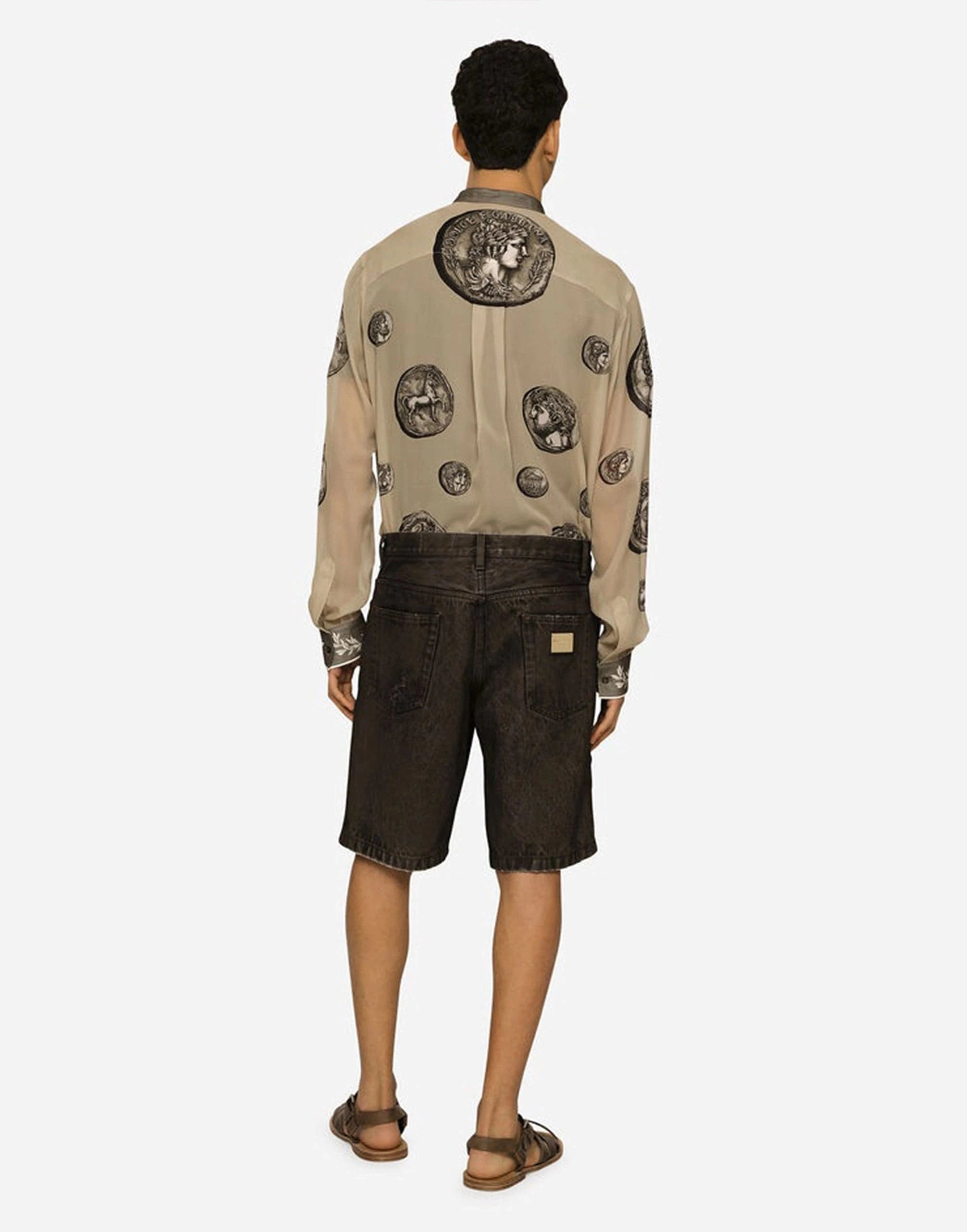 Dolce & Gabbana Distressed Washed Denim Bermuda Shorts