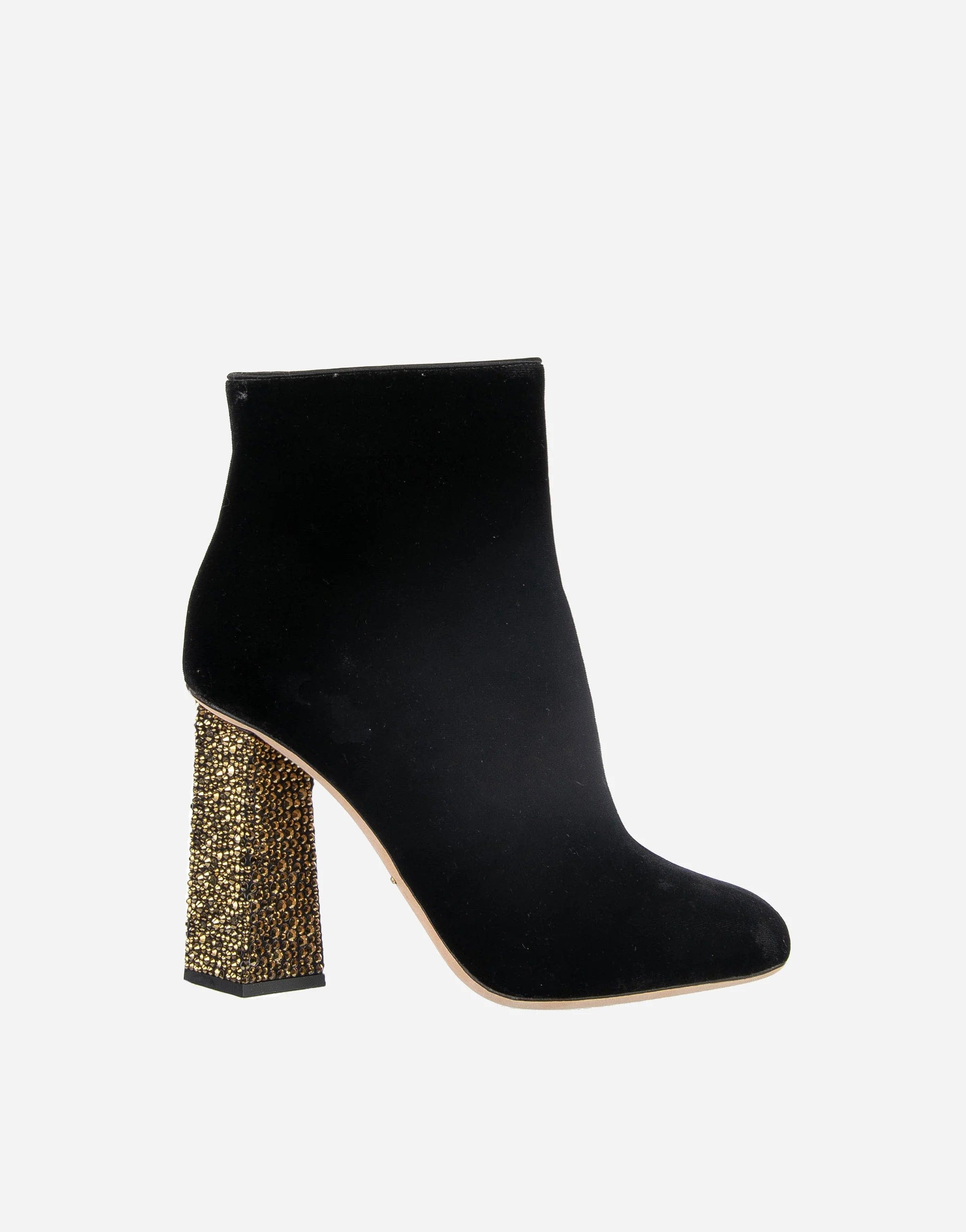 Dolce & Gabbana Dolce & Gabbana Embellished Velvet Ankle Boots