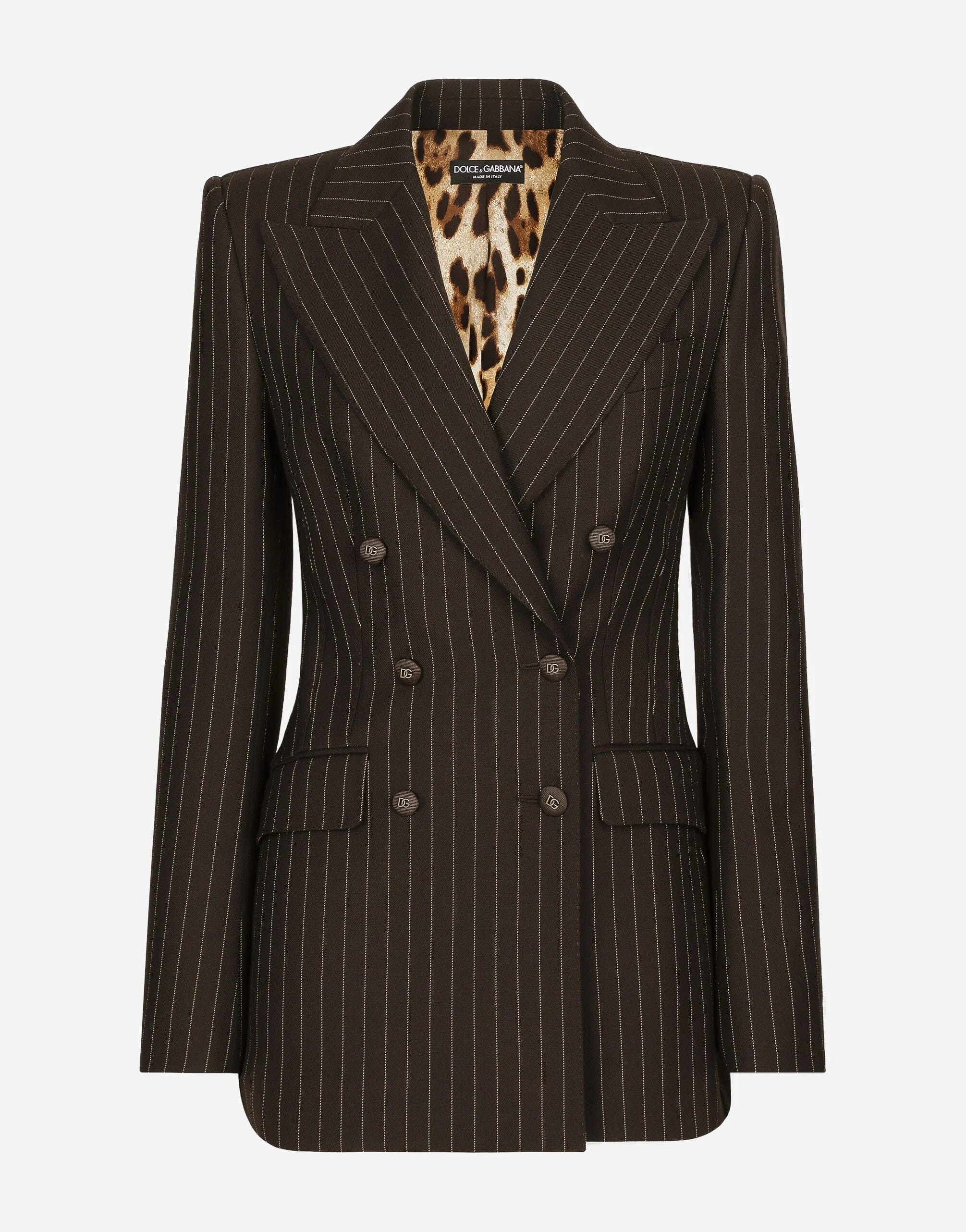 Dolce & Gabbana Double-Breasted Pinstripe Blazer Jacket