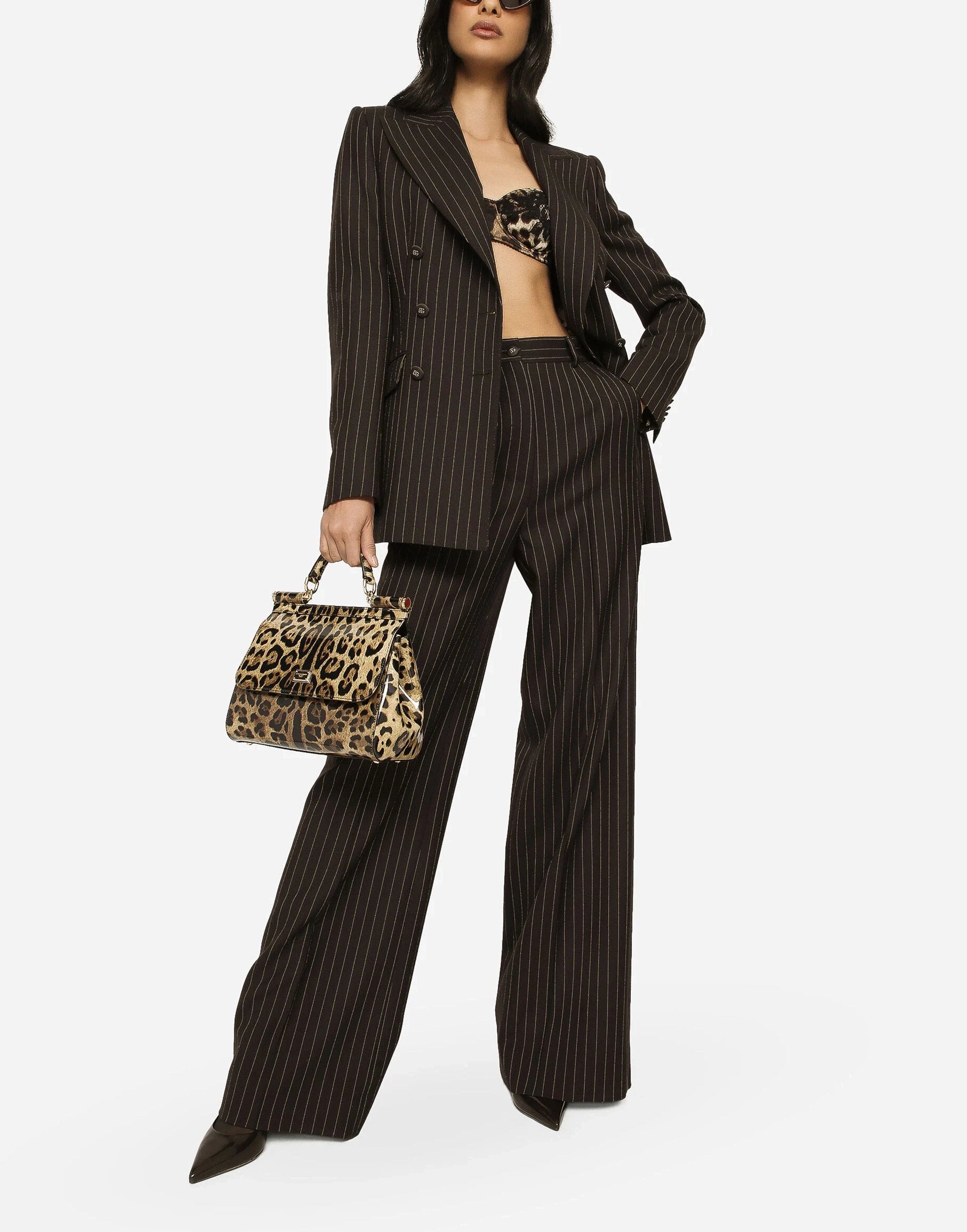 Dolce & Gabbana Double-Breasted Pinstripe Blazer Jacket