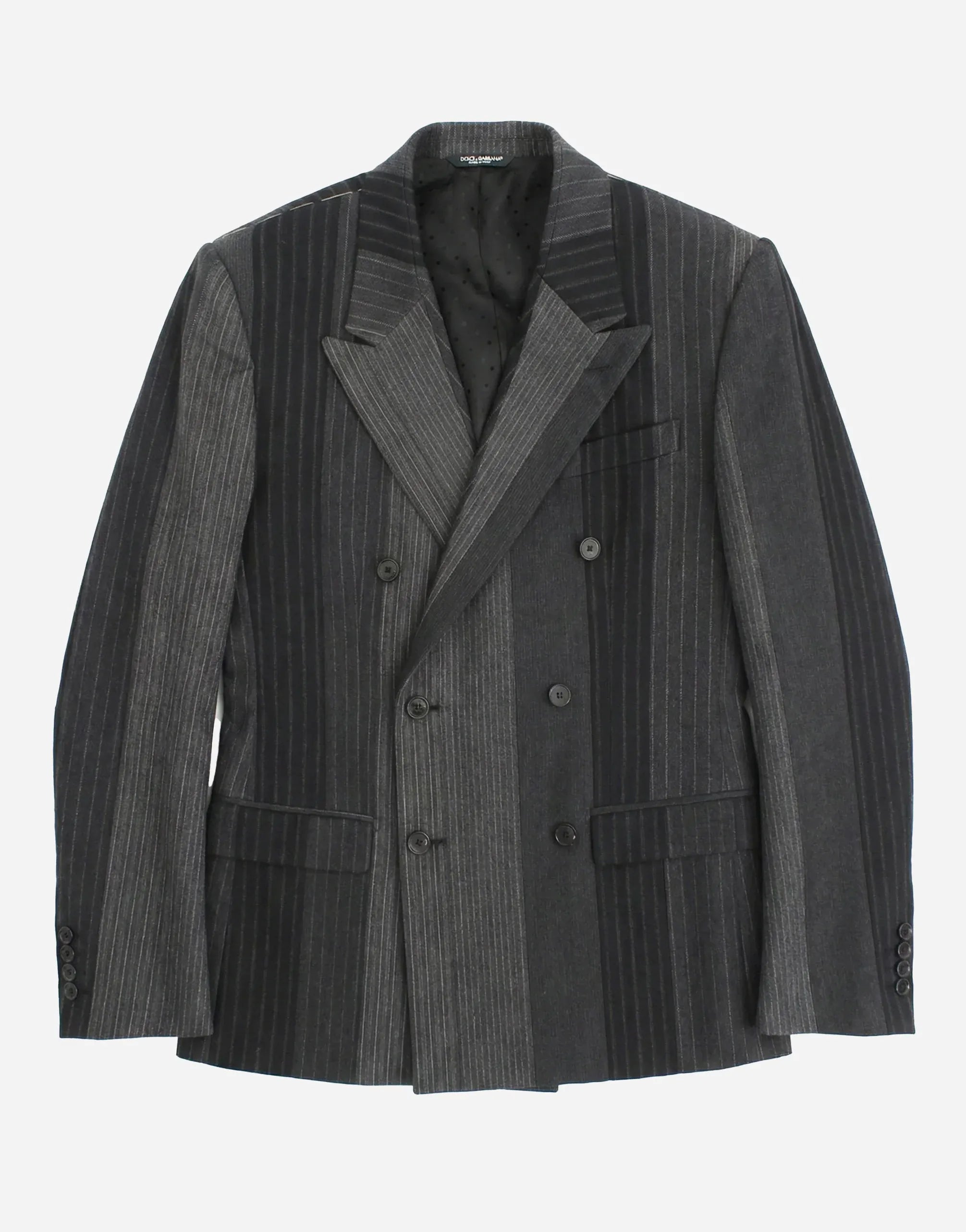 Dolce & Gabbana Double-Breasted Pinstripe Wool Blazer