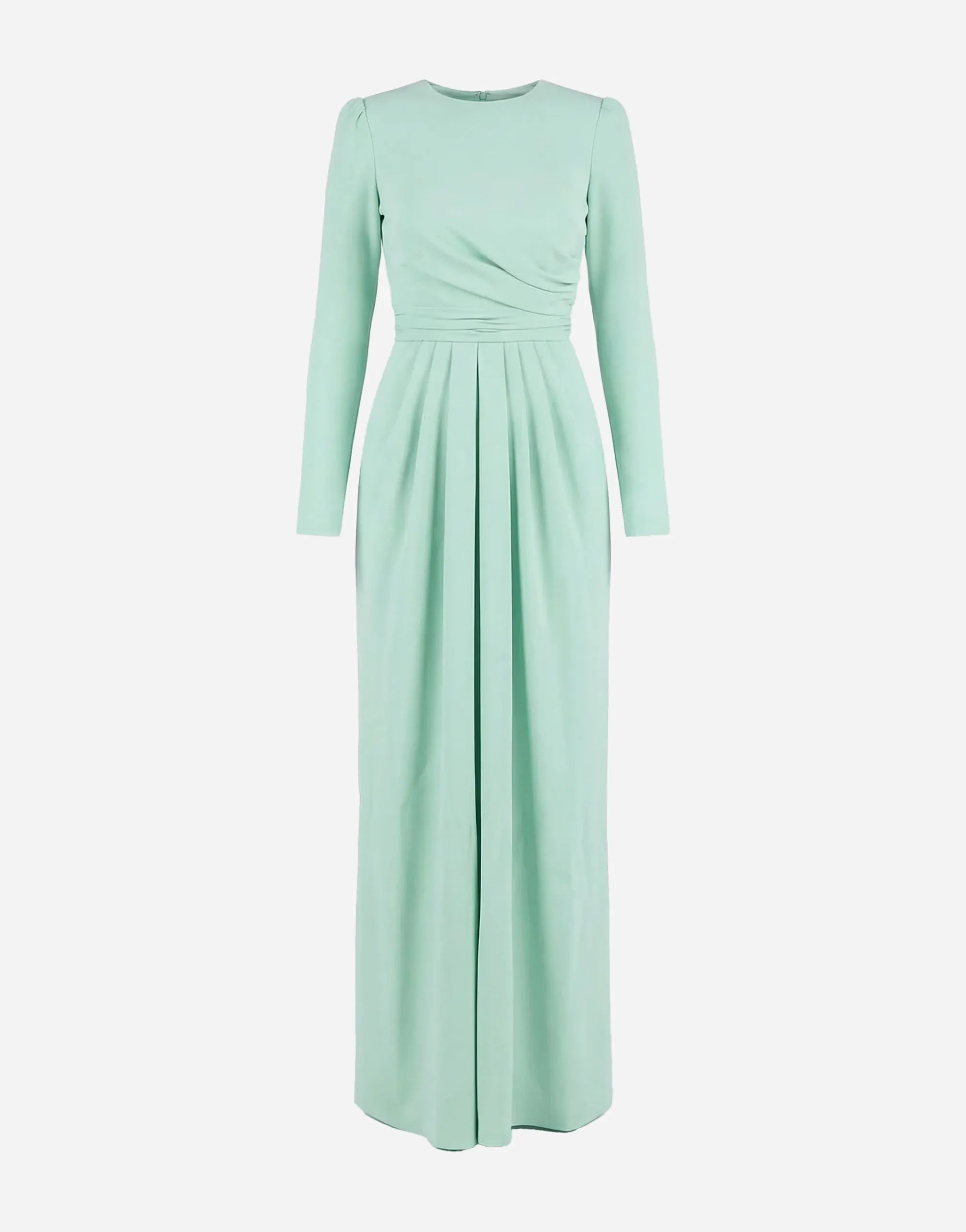 Dolce & Gabbana Draped Long-Sleeve Maxi Dress