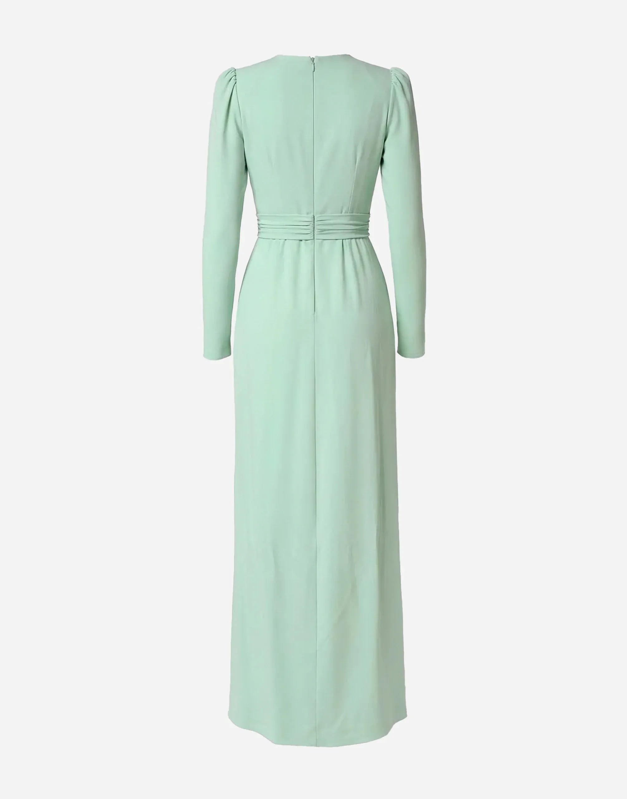 Dolce & Gabbana Draped Long-Sleeve Maxi Dress