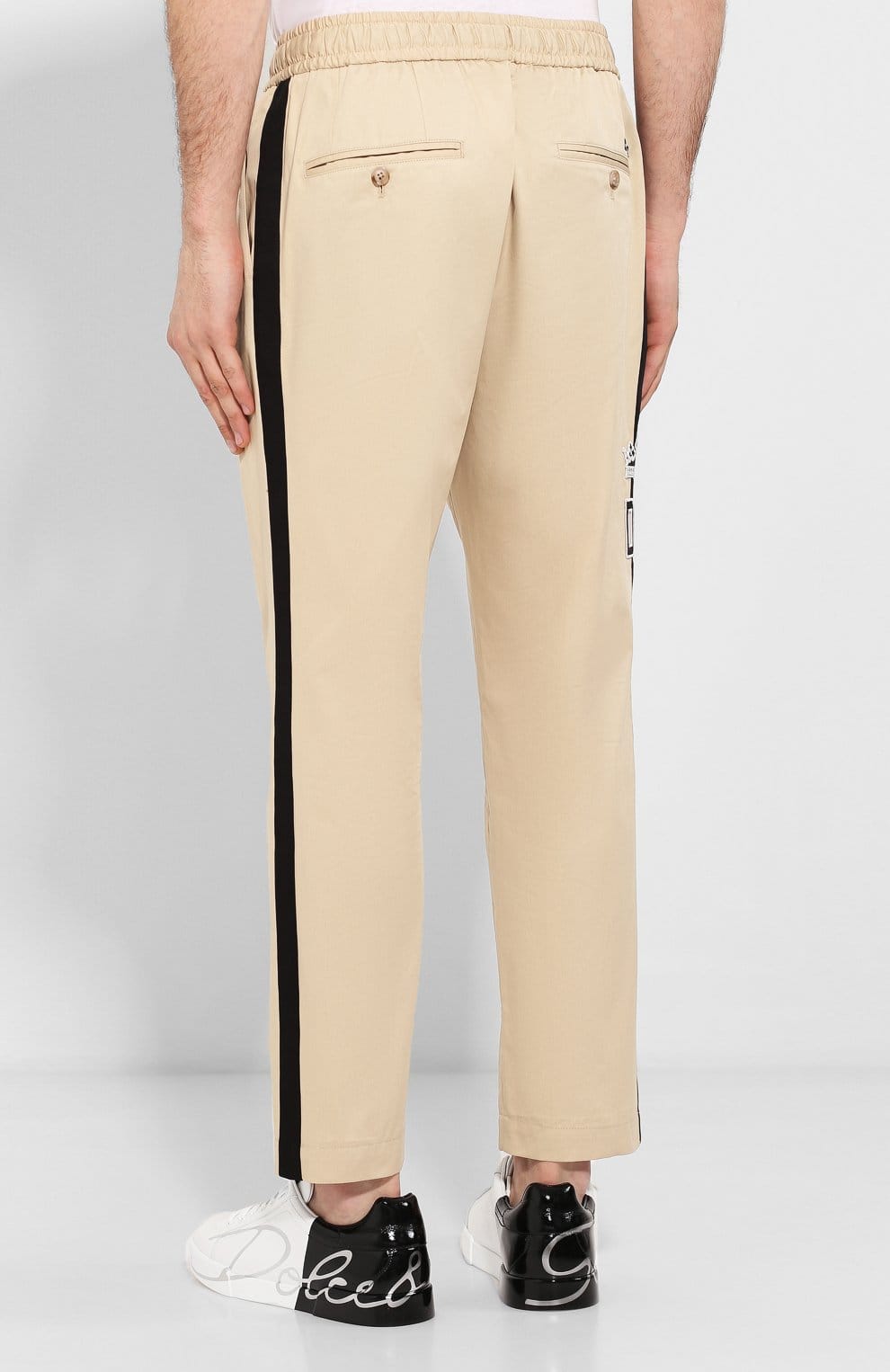 Dolce & Gabbana Dolce & Gabbana Drawstring Tapered Trousers With Side Stripe