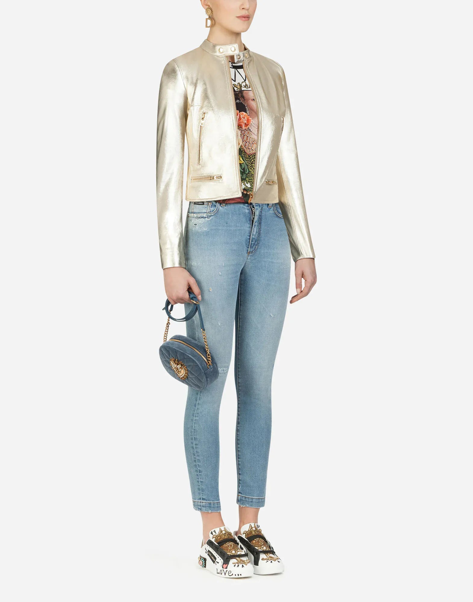 Dolce & Gabbana Dolce & Gabbana Embellished Baroque Portofino Sneakers