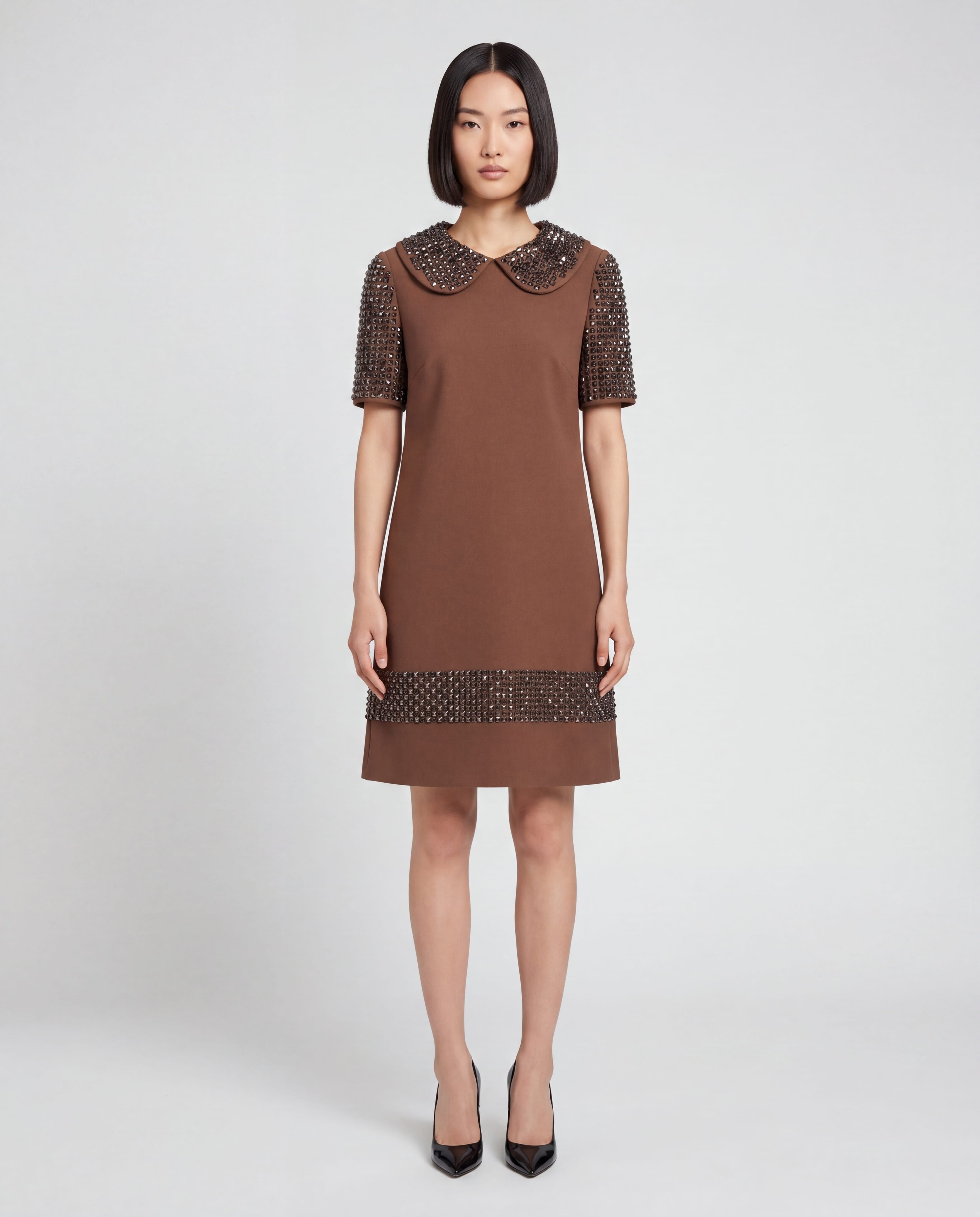 Dolce & Gabbana Dolce & Gabbana Embellished Collar Shift Dress