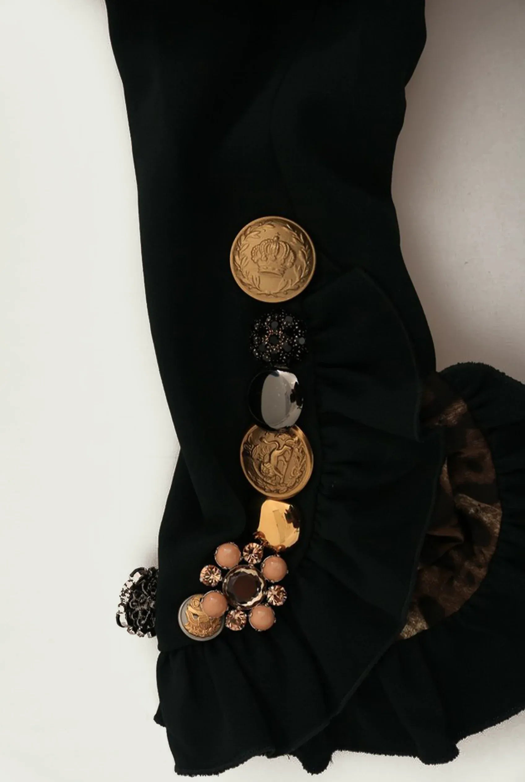 Dolce & Gabbana Embellished Collar Shift Mini Dress