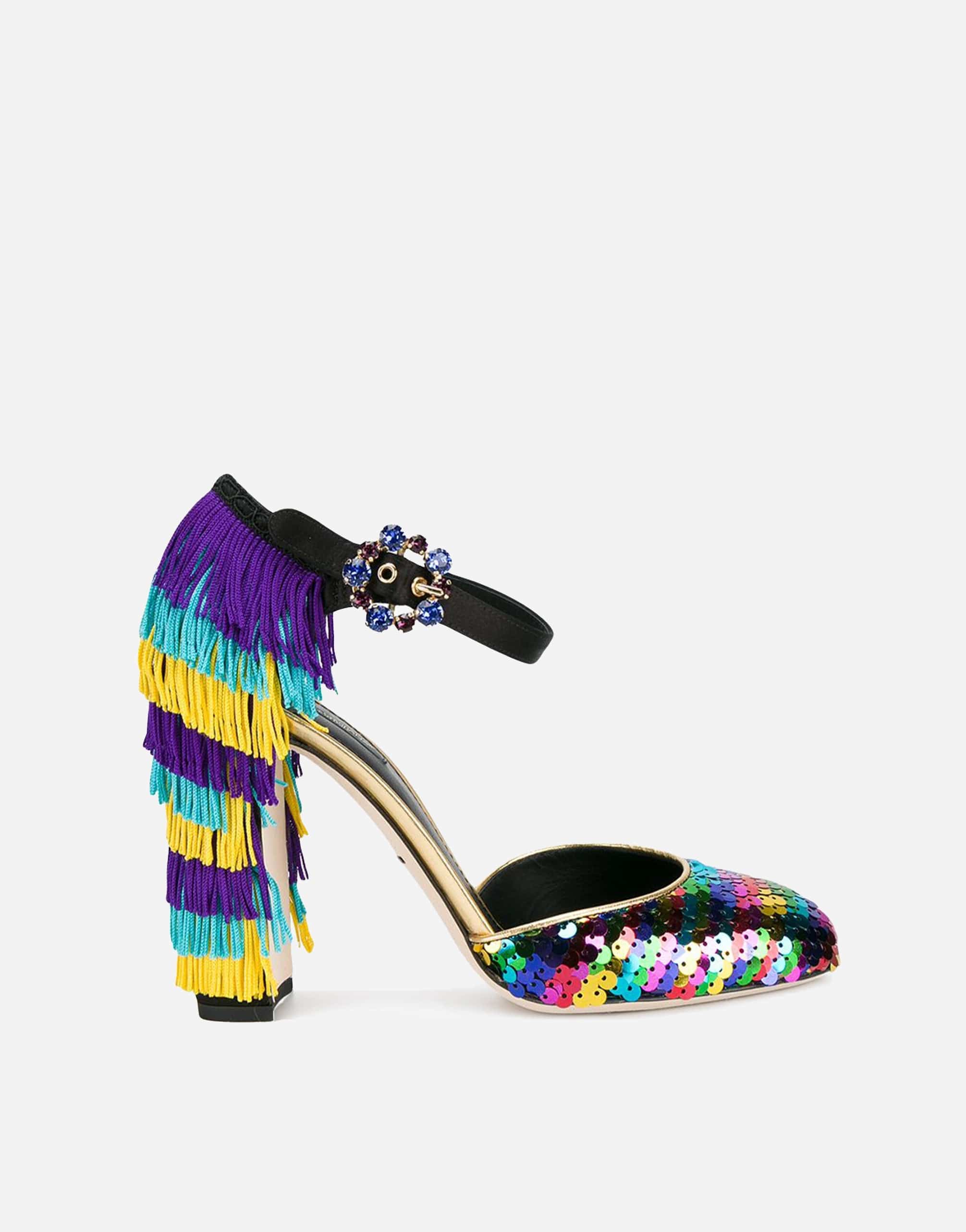 Dolce & Gabbana Embellished Fringe-Heel Pumps