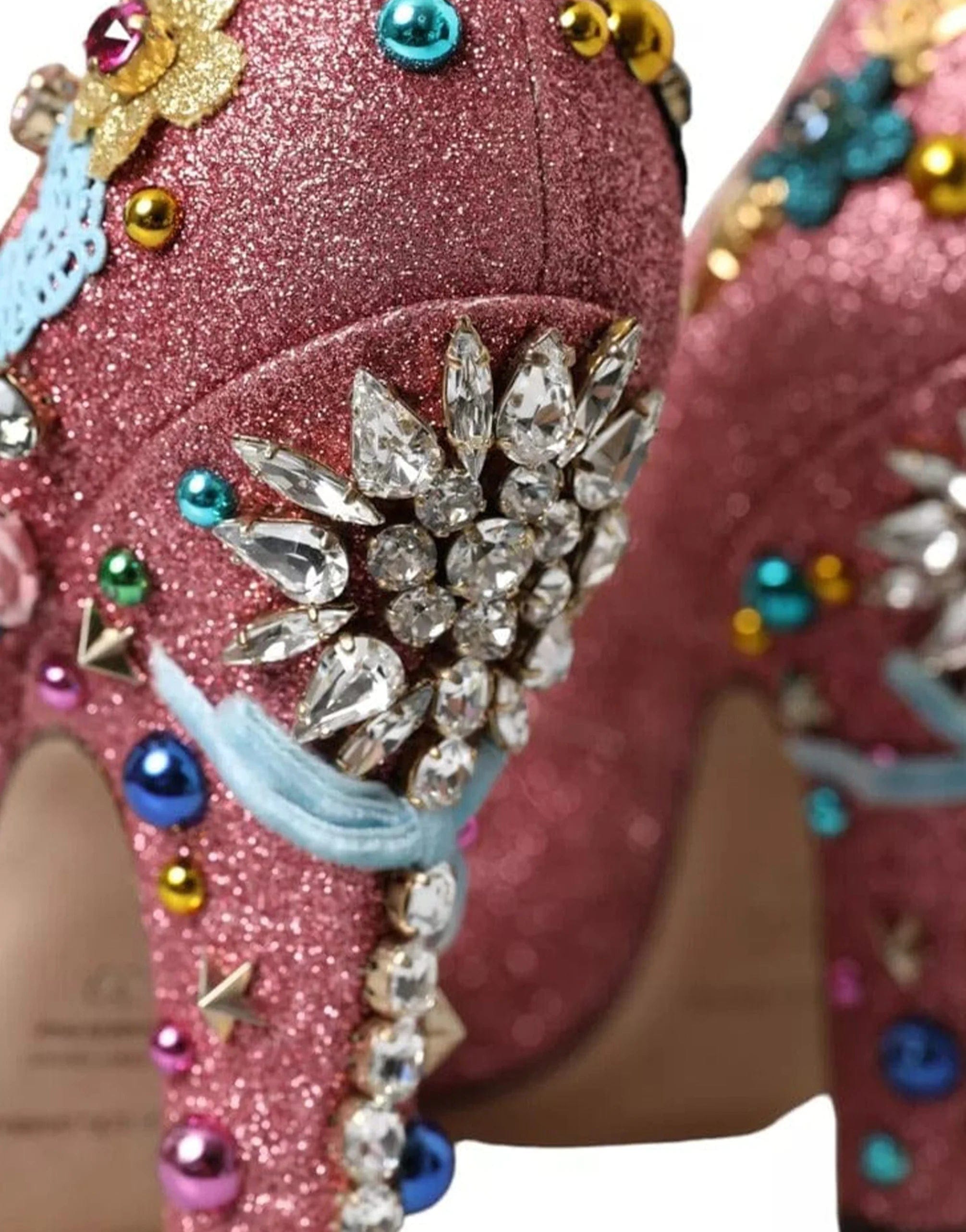 Dolce & Gabbana Embellished Fur Mary Jane Pumps